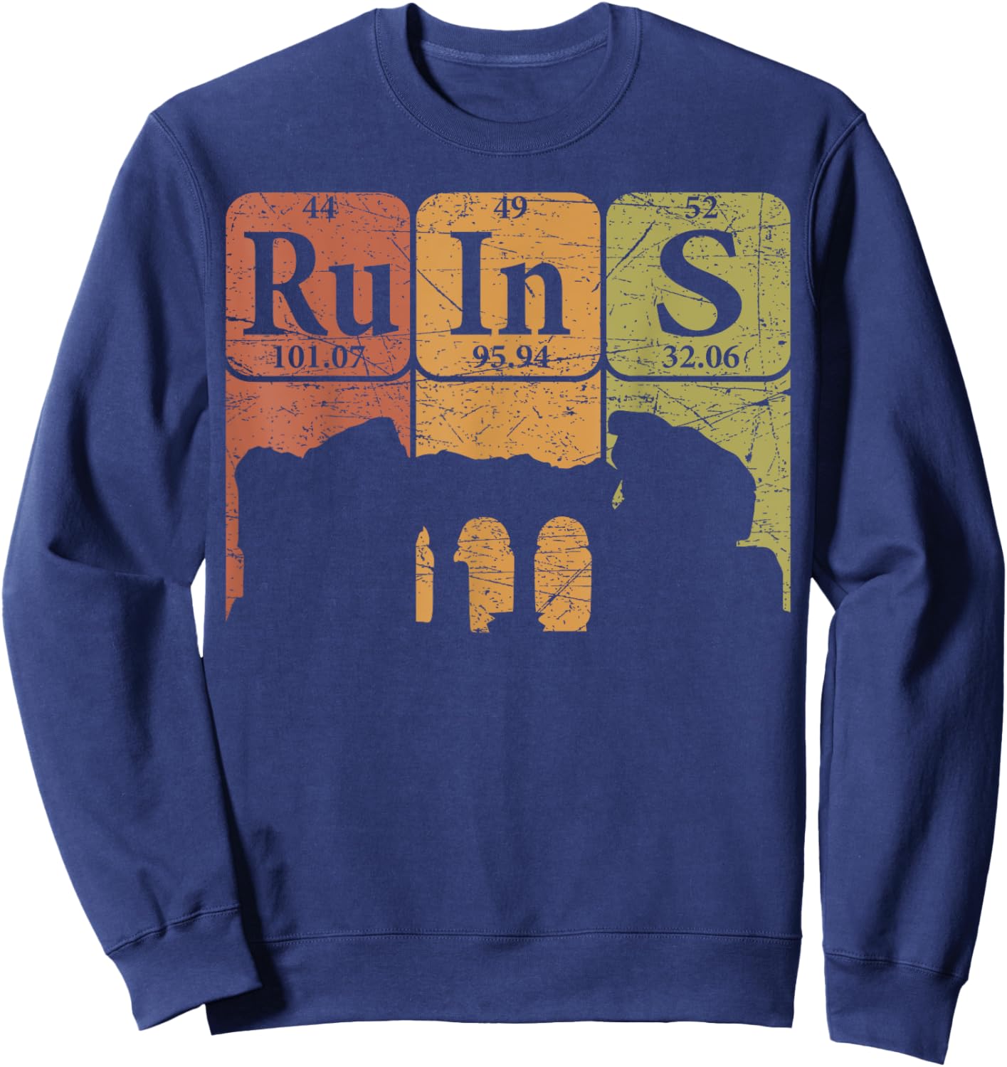 Archeology Ruins Periodic Table Elements Archeologist Sweatshirt - Sweatshirt | Navy