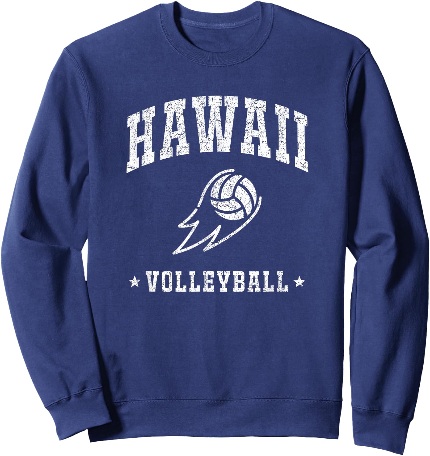 Hawaii Volleyball Vintage Gameday Retro Volleyball Lover Sweatshirt - Sweatshirt | Navy