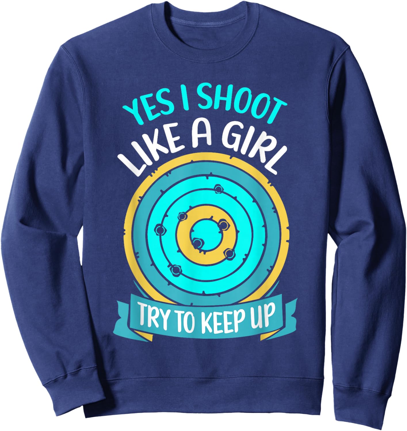 Ja Ich schieße wie Ein Mädchen Shooting ranges Shooting Range Sweatshirt - Sweatshirt | Navy