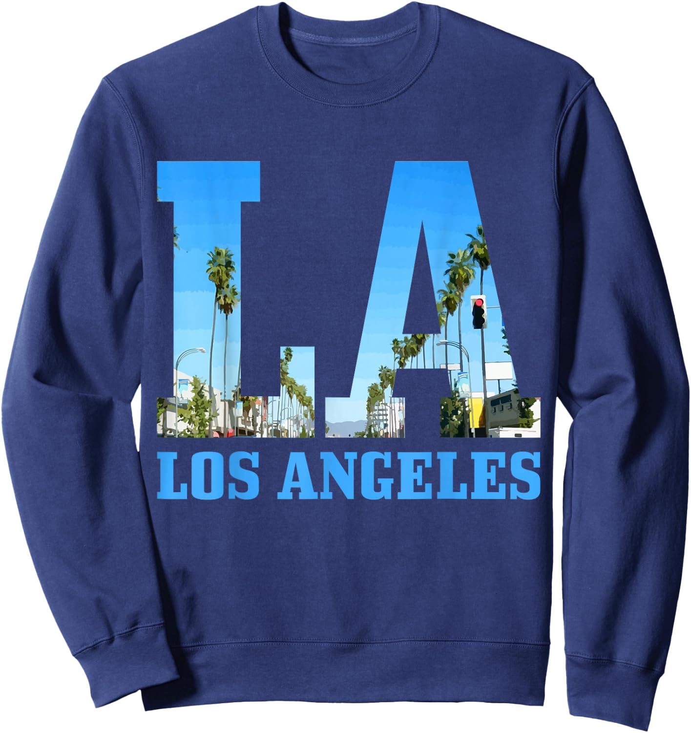 Los Angeles LA Vintage California LA Sweatshirt - Sweatshirt | Navy
