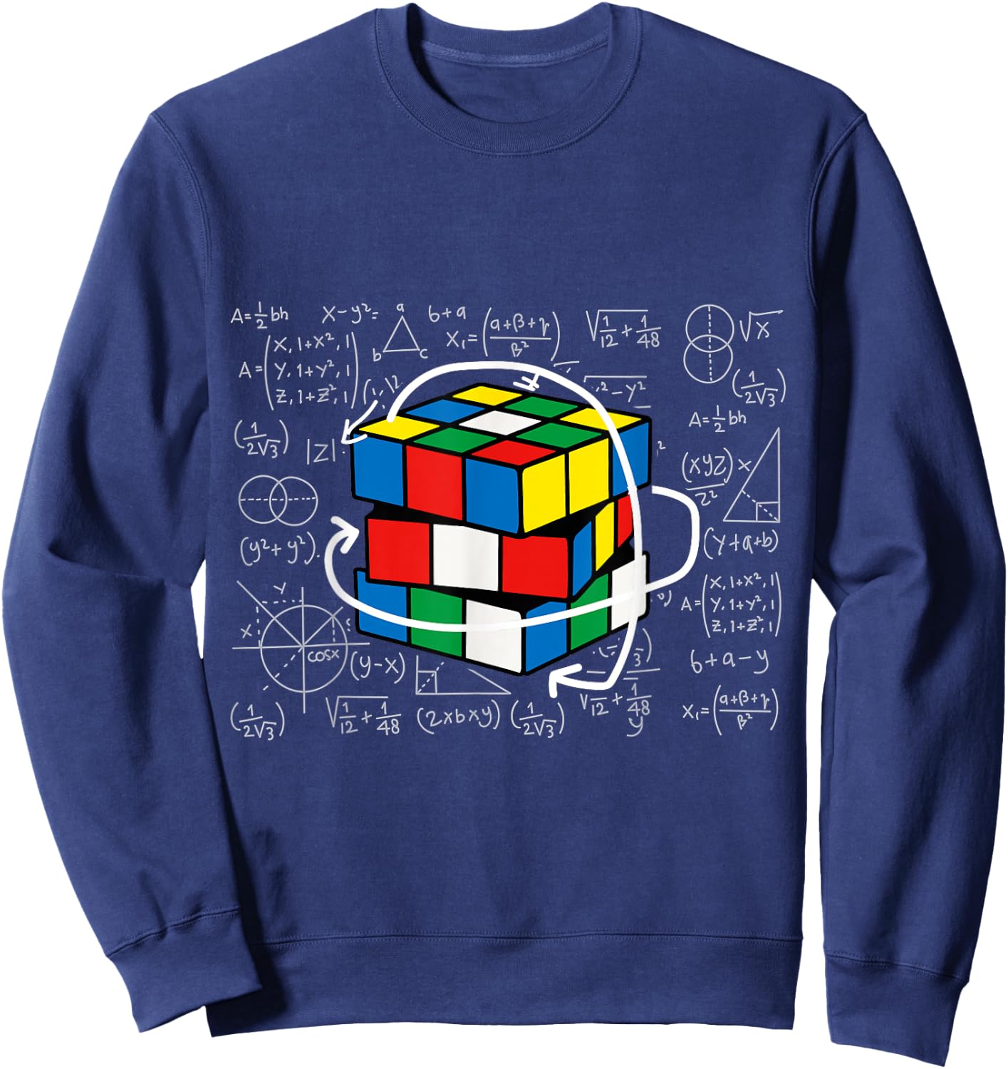 Competitive Puzzle Cube Math Lovers Speed Cubing Sweatshirt - Sweatshirt | Navy