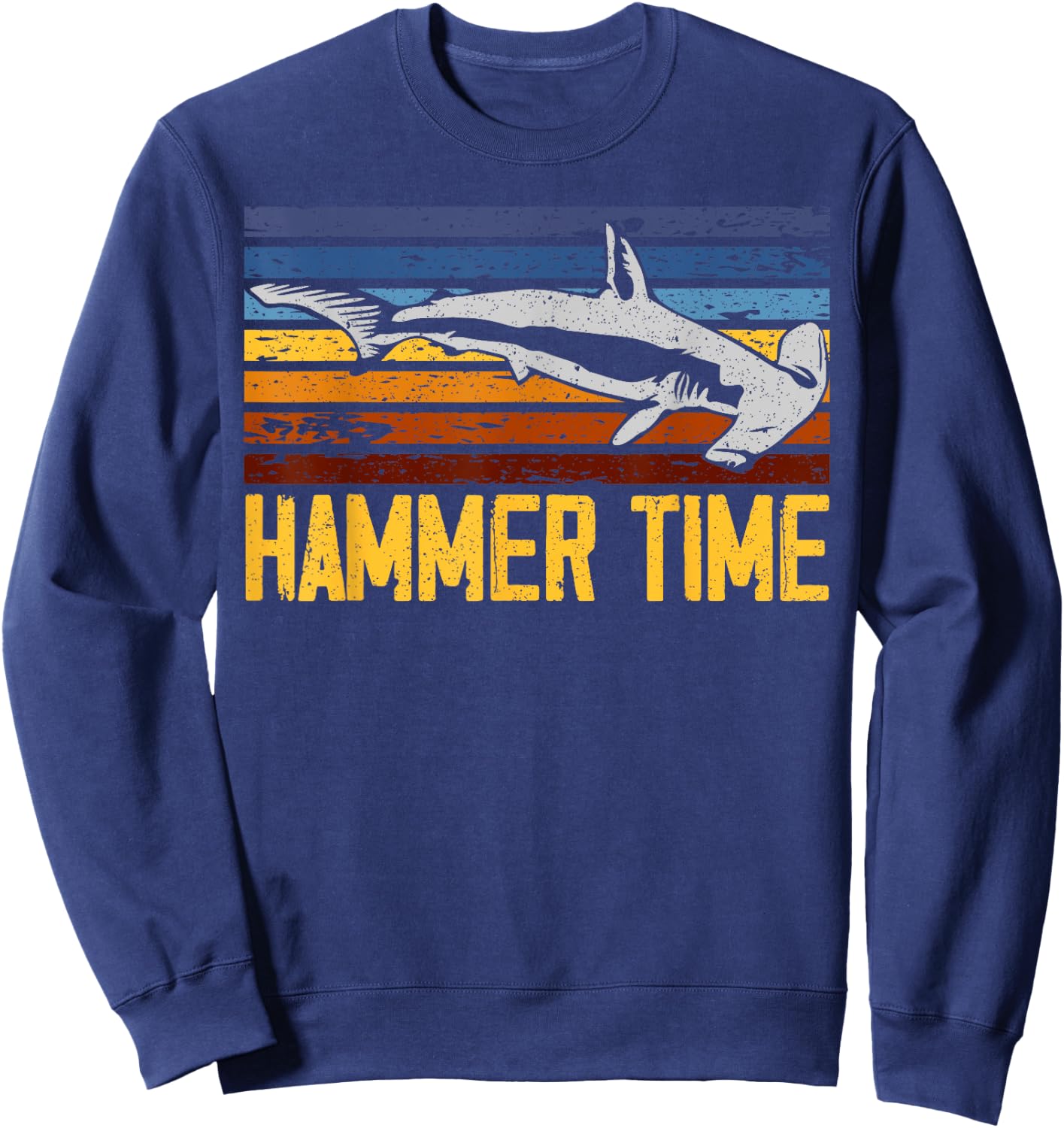 Hammer Time Hammerhead Shark Marine Biology Animal Sweatshirt - Sweatshirt | Navy