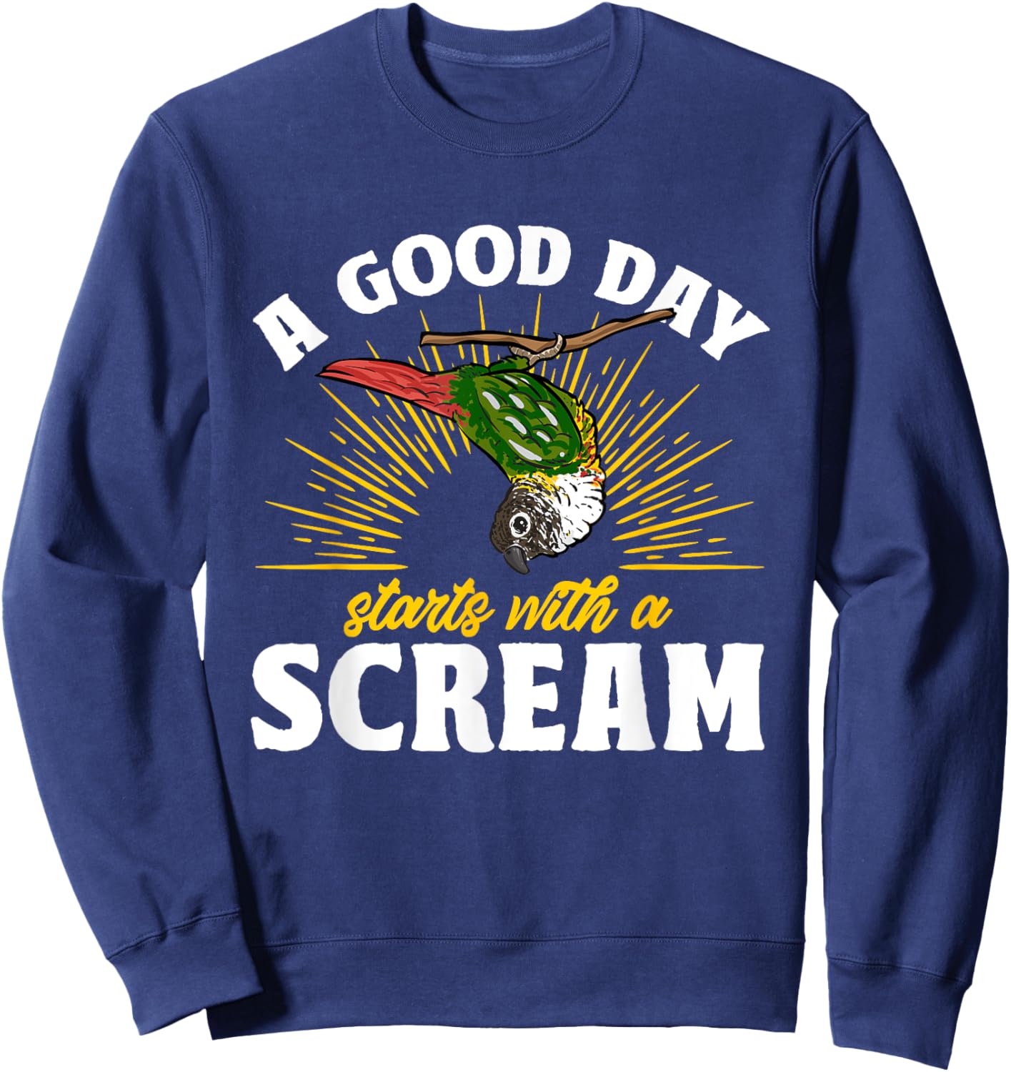 Green Cheek Conure Parrot Bird Conure Sweatshirt - Sweatshirt | Navy
