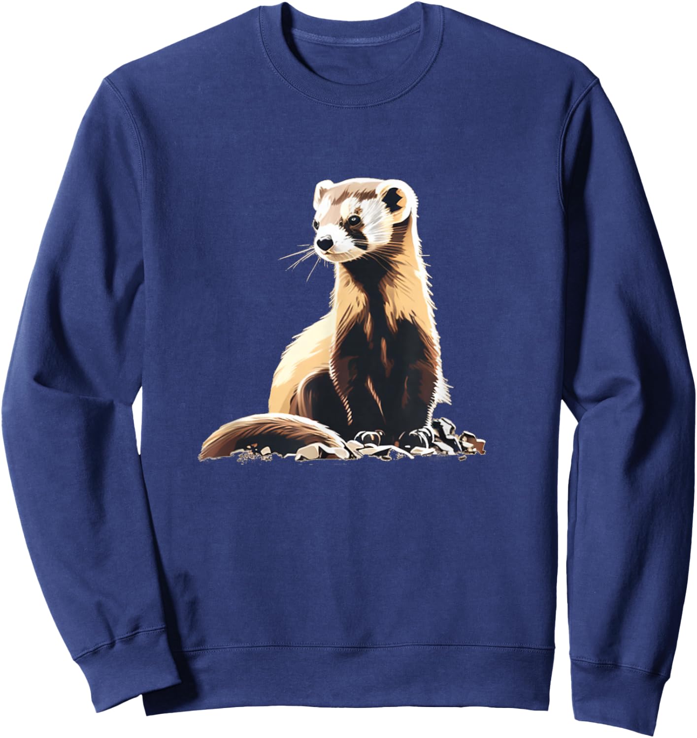 Cool black-footed Ferret Sweatshirt - Sweatshirt | Navy