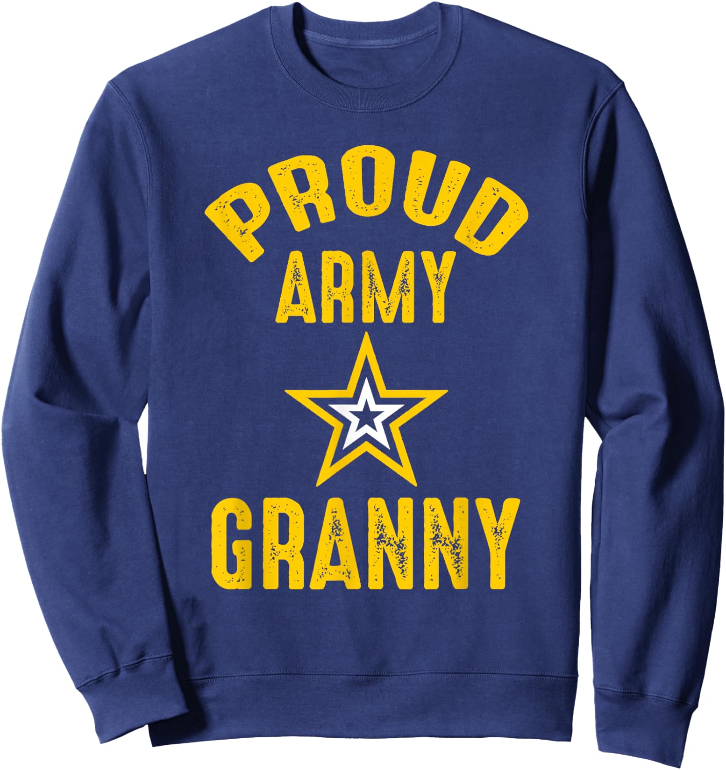 Vintage Proud Army GRANNY Veterans Family Reunion Match Sweatshirt - Sweatshirt | Navy