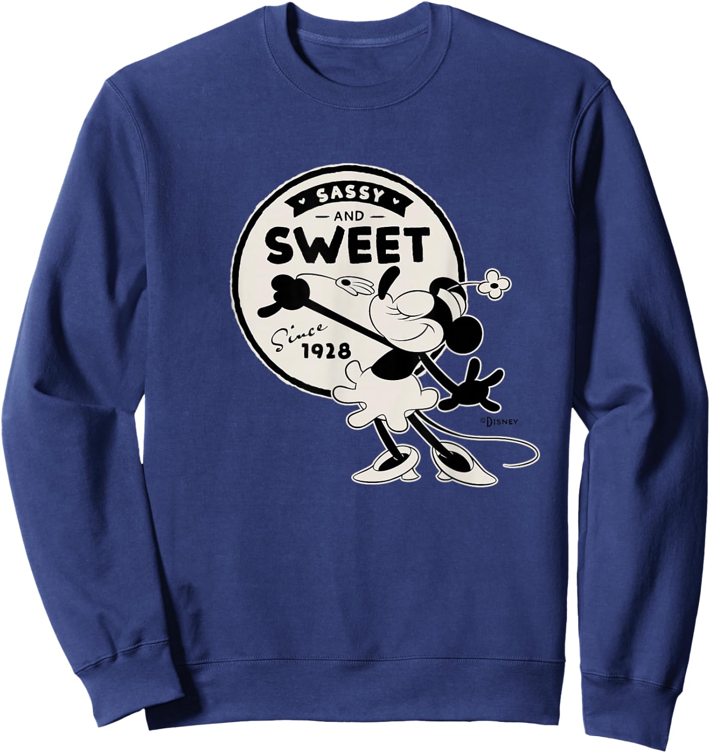Disney 100 Minnie Mouse Sassy and Sweet Since 1928 D100 Sweatshirt - Sweatshirt | Navy