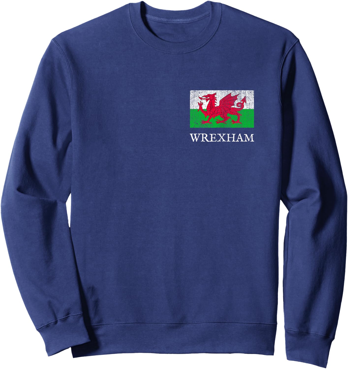 Wrexham Football Wales Welsh Soccer Jersey Retro Vintage Sweatshirt - Sweatshirt | Navy