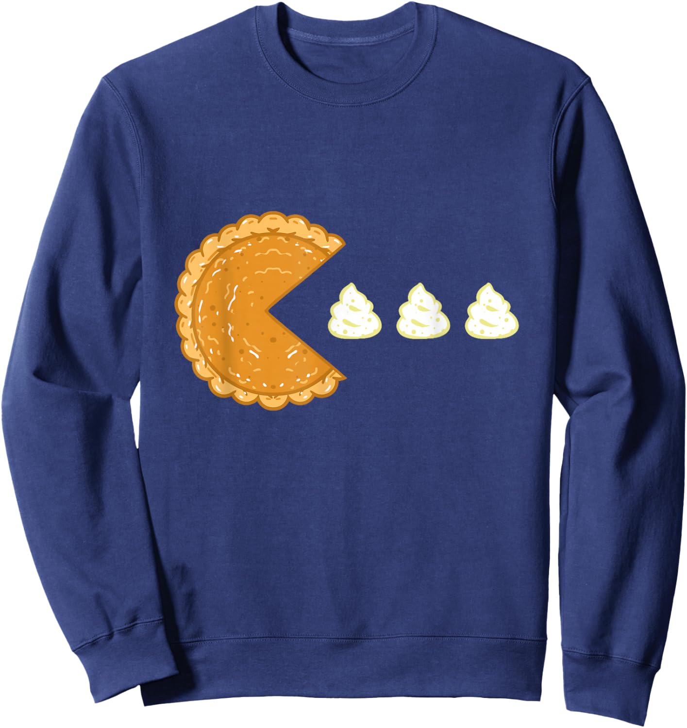 Pumpkin Pie Gamer Thanksgiving Gaming Men Women Kids Boys Sweatshirt - Sweatshirt | Navy