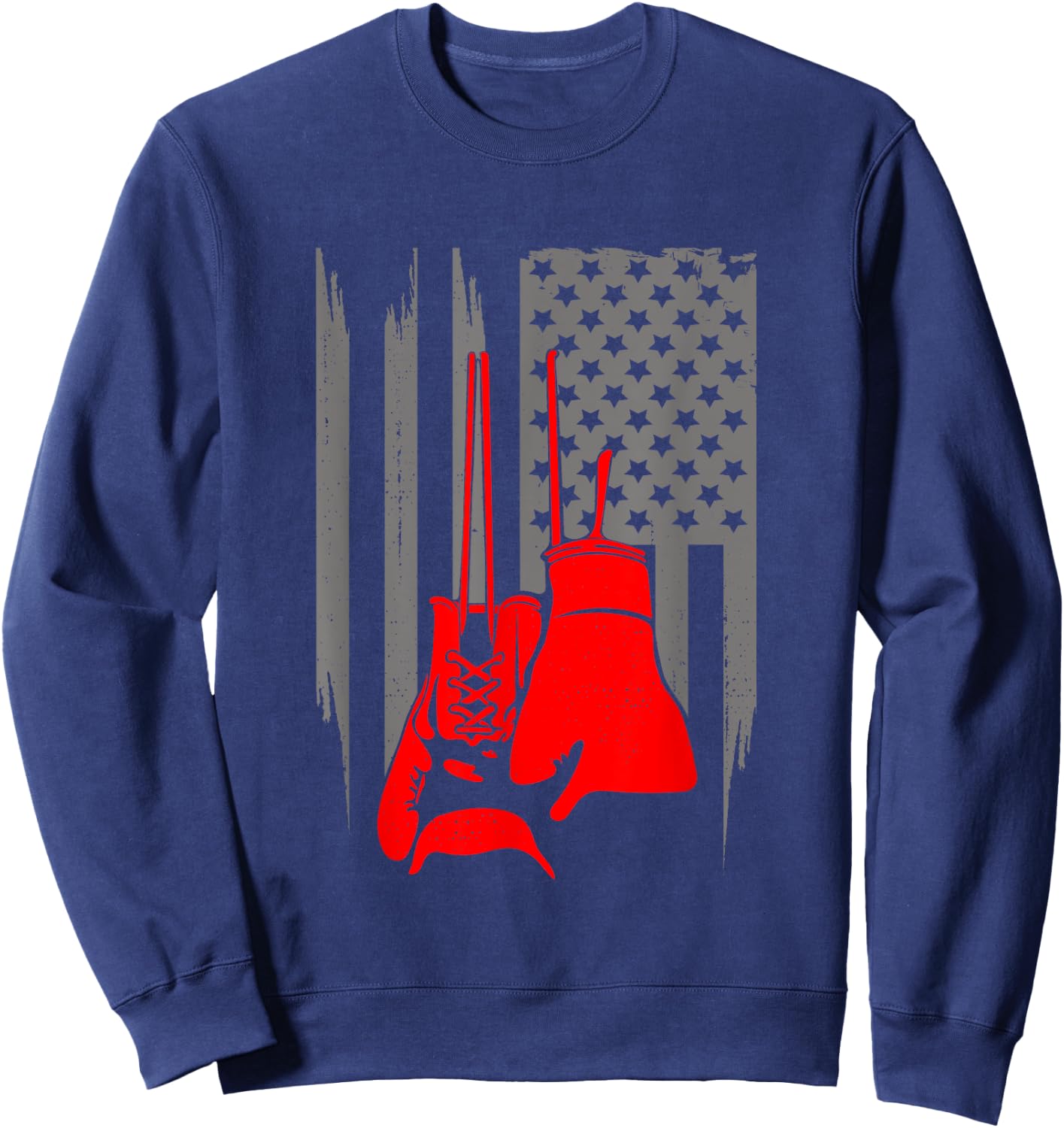 American Flag Boxing Apparel - Boxer Boxing Kids Men Sweatshirt - Sweatshirt | Navy