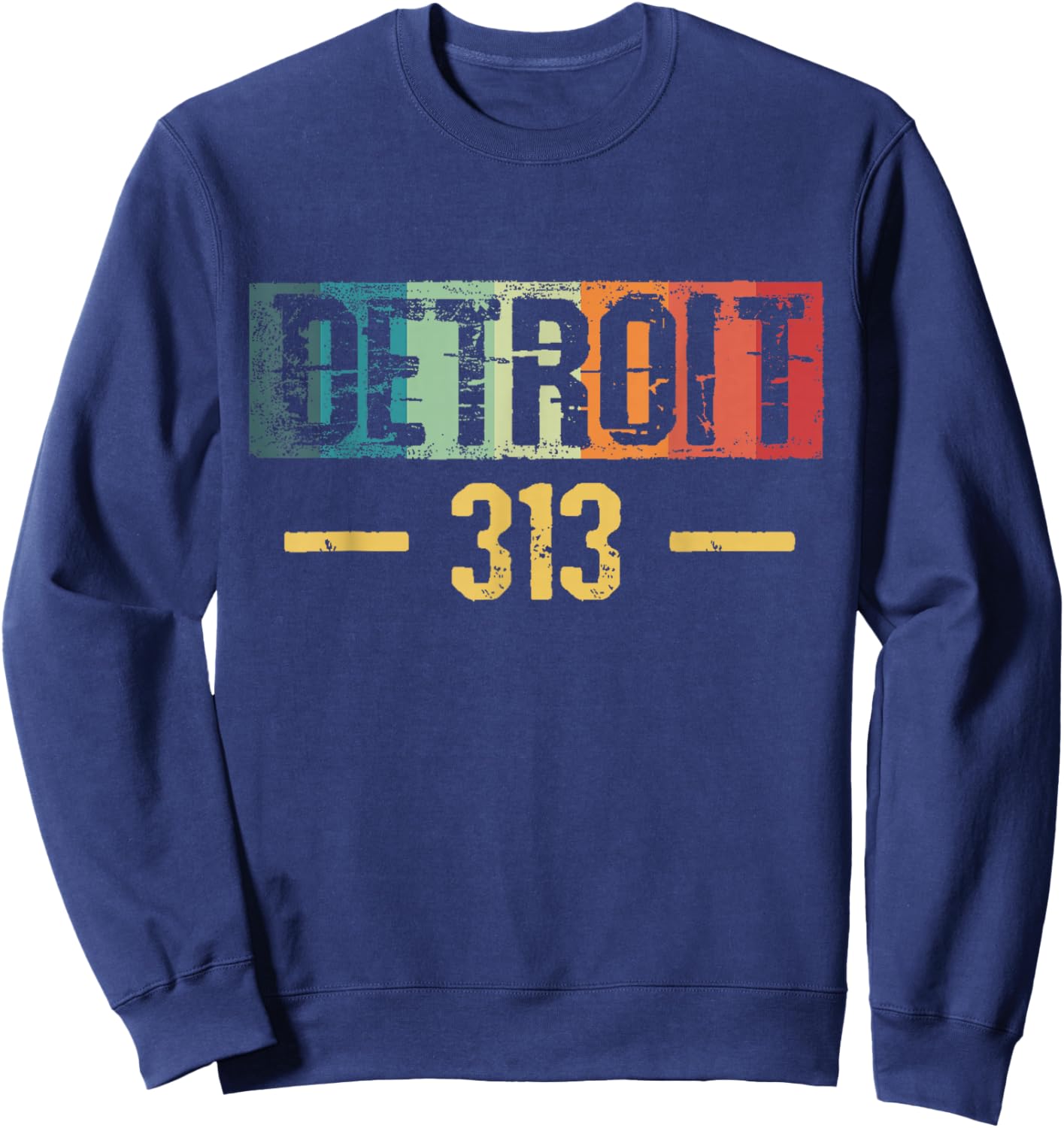 Detroit 313 Vintage Sweatshirt - Sweatshirt | Navy