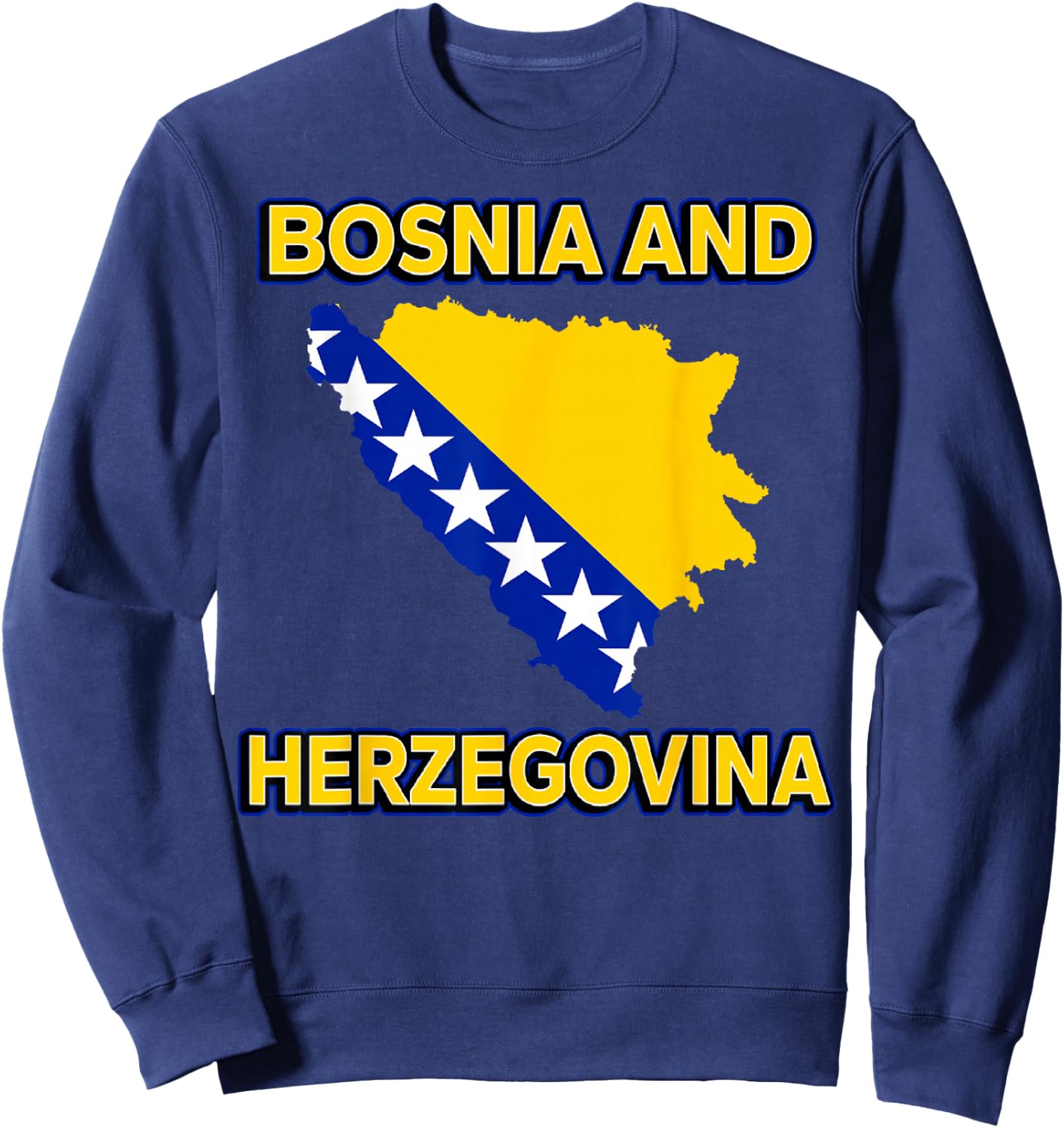 Bosnian And Herzegovina Flag Men Women Kids Bosniak Sweatshirt - Sweatshirt | Navy