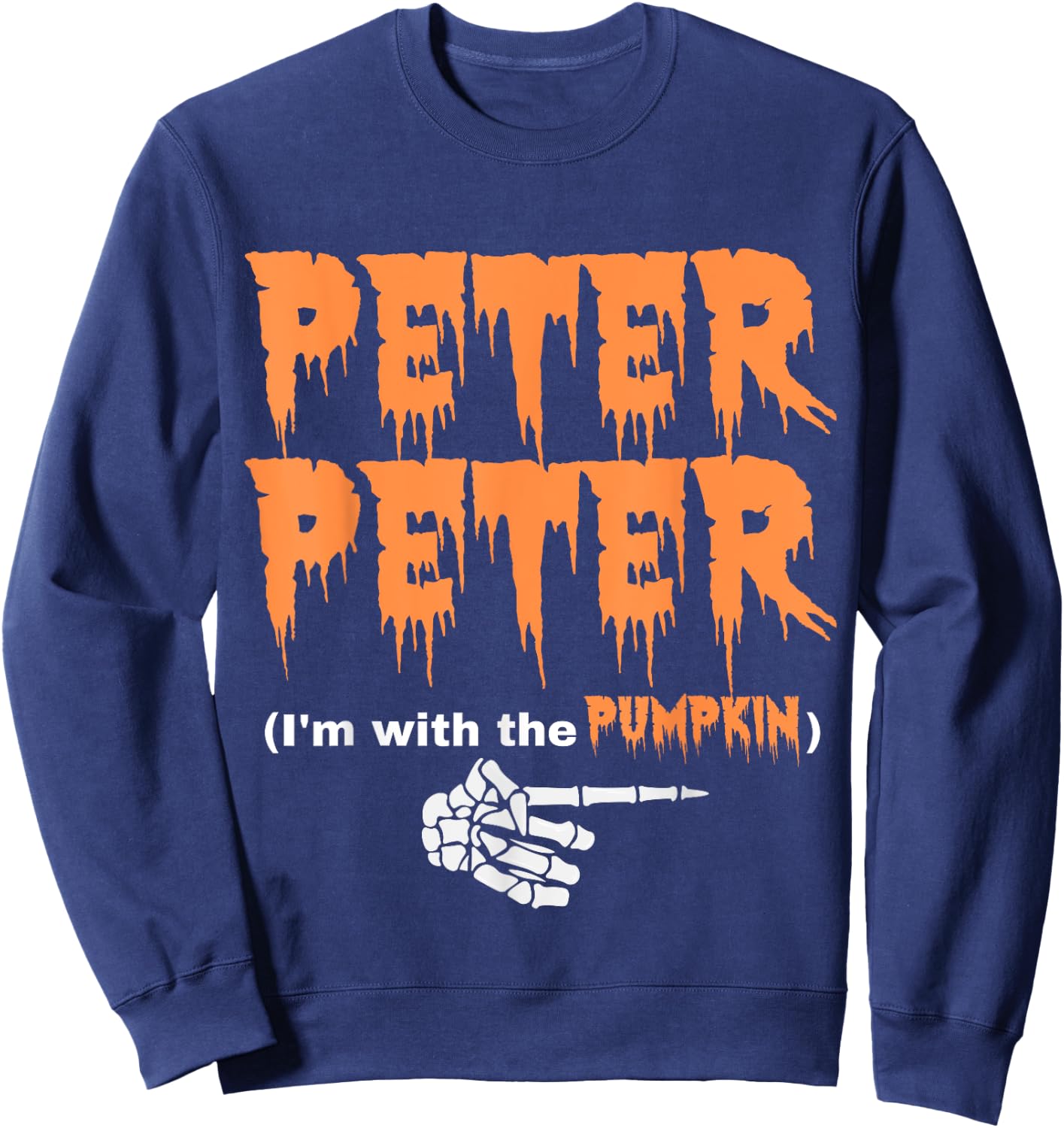 Peter Pumpkin Eater Halloween Matching Couples Costume Sweatshirt - Sweatshirt | Navy