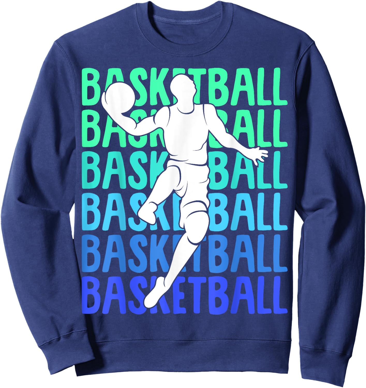 Basketball Kids Boys Men Sweatshirt - Sweatshirt | Navy