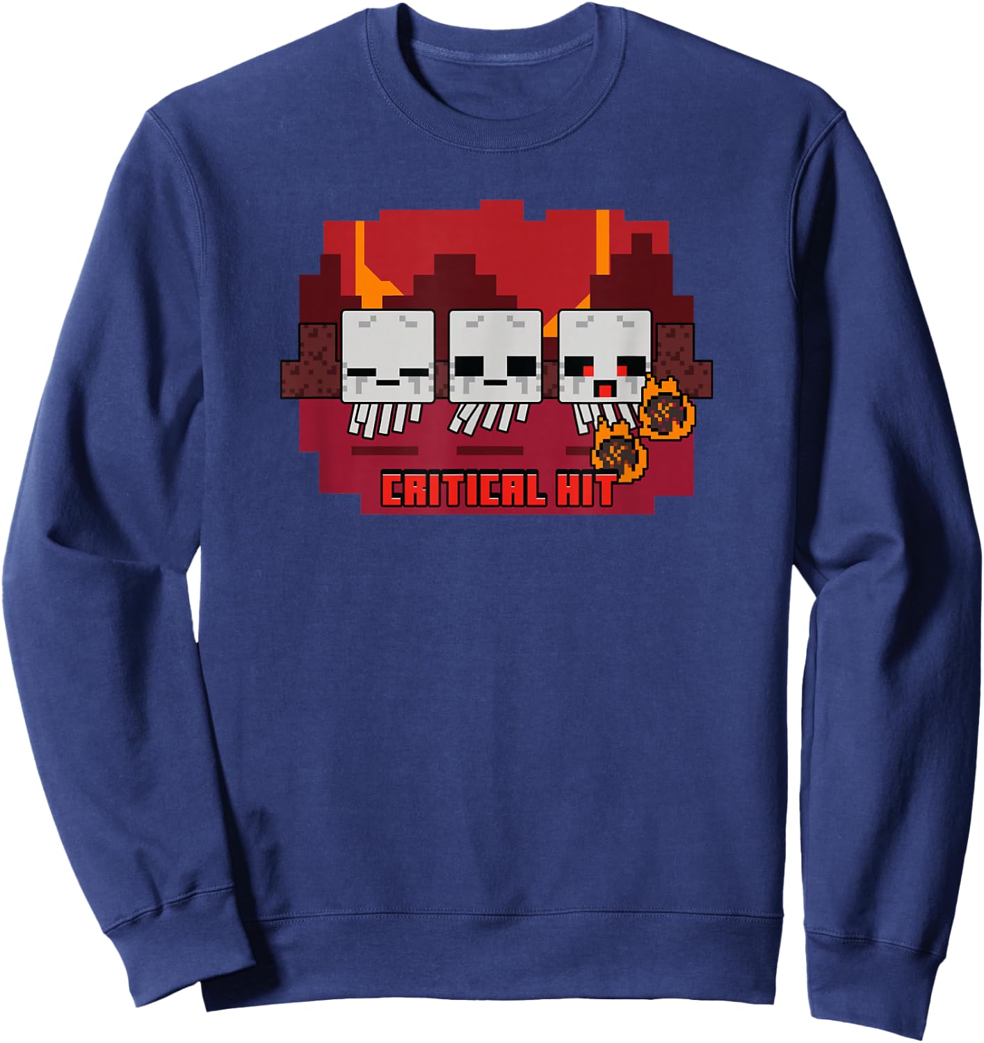 Minecraft Ghast Trio Critical Hit Panel Sweatshirt - Sweatshirt | Navy