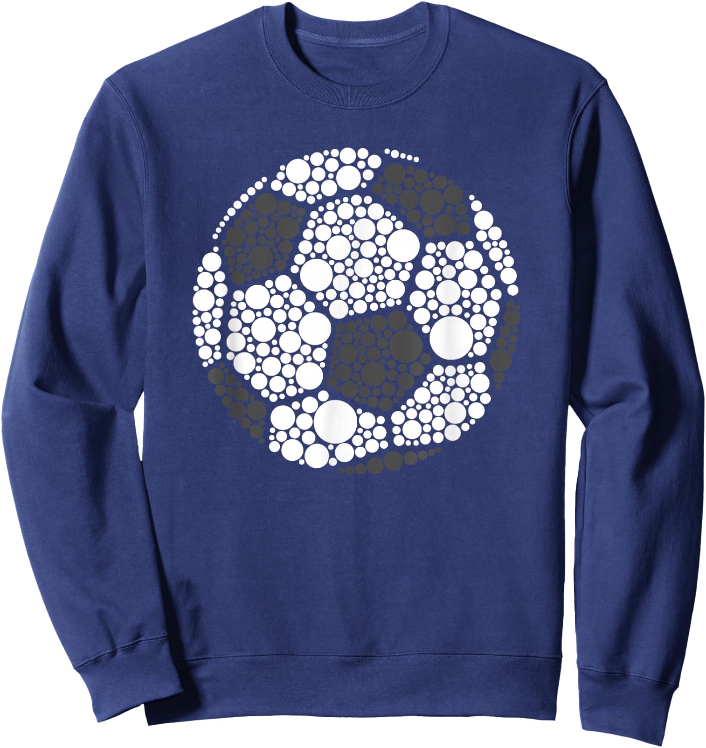 Polka Dot Football Soccer Lover Happy Dot Day Sport Ball Sweatshirt - Sweatshirt | Navy