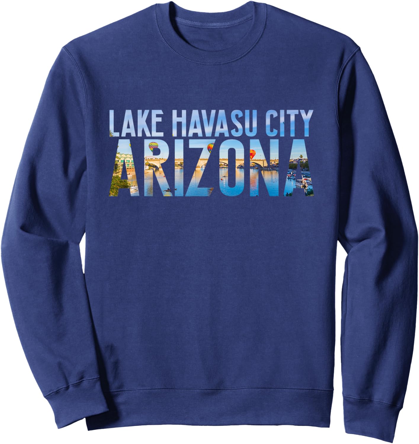 Lake Havasu City Arizona London Bridge Skyline AZ Souvenir Sweatshirt - Sweatshirt | Navy