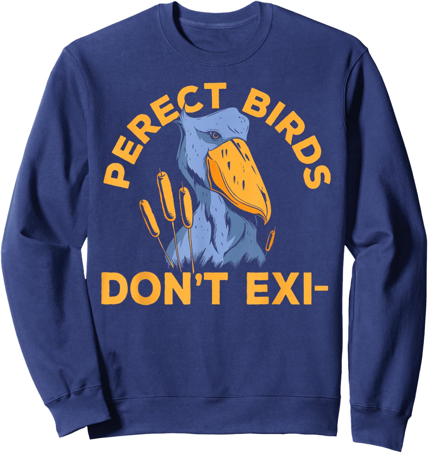 Shoebill Stork Sweatshirt - Sweatshirt | Navy