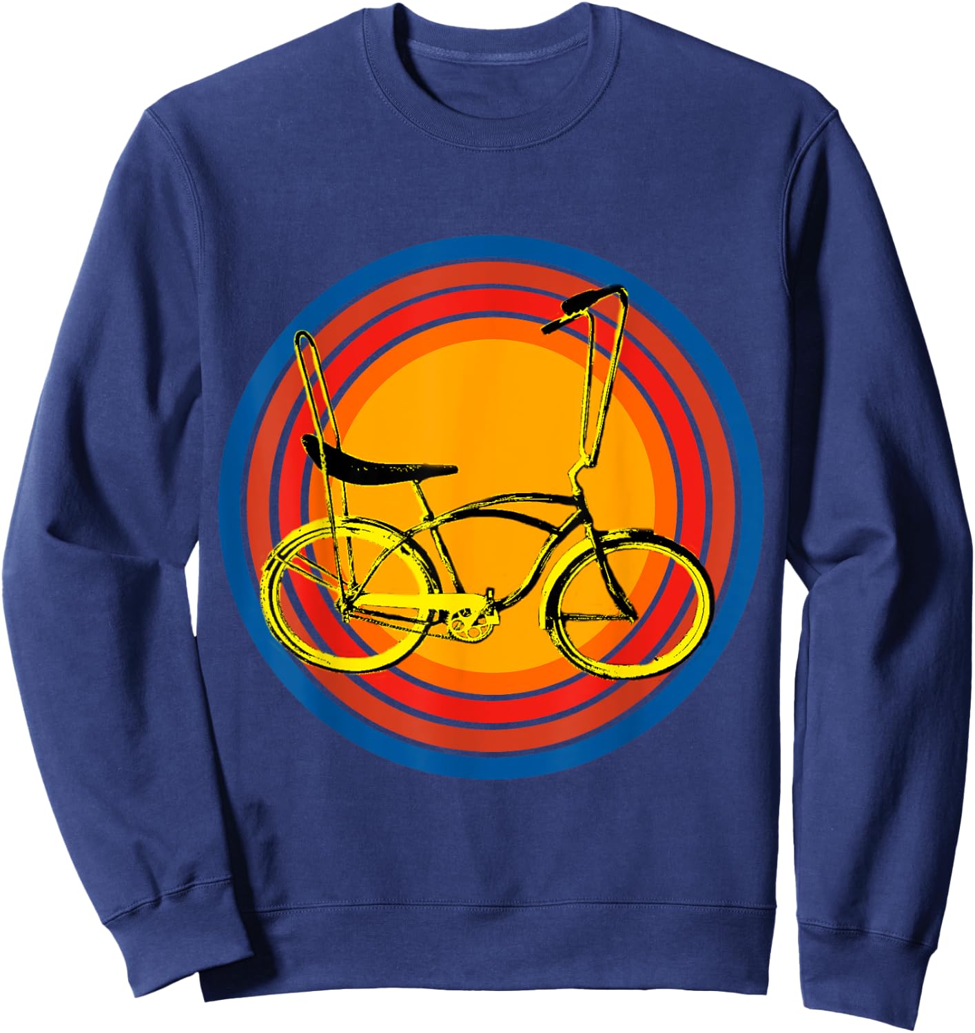 Vintage Retro Banana Seat Low Rider Bike Sweatshirt - Sweatshirt | Navy