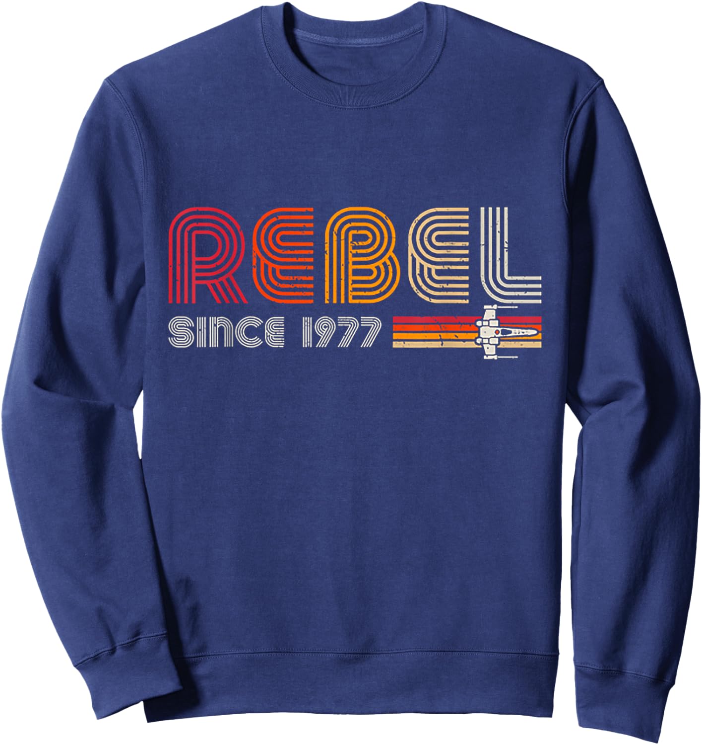 Rebel Since 1977 Retro Vintage Sweatshirt - Sweatshirt | Navy