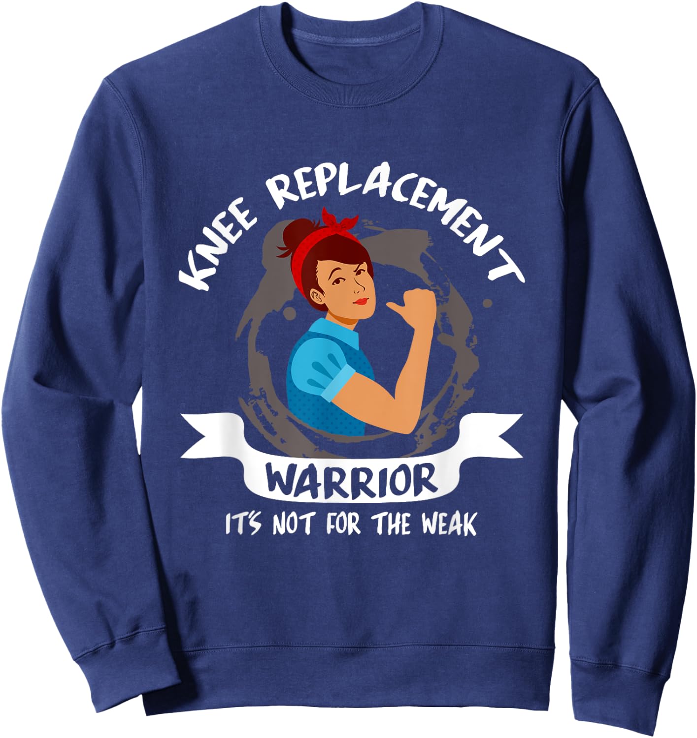 Funny Knee Replacement Surgery Recovery Get Well Gag Outfit Sweatshirt - Sweatshirt | Navy