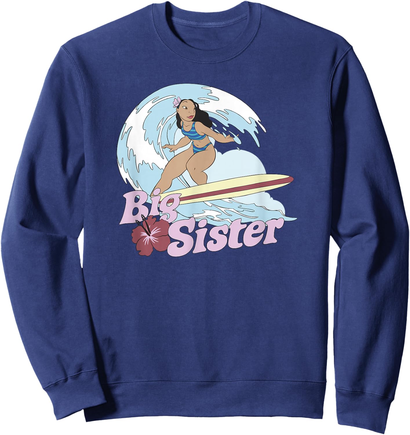 Disney Lilo & Stitch Big Sister Nani Surfing Sweatshirt - Sweatshirt | Navy