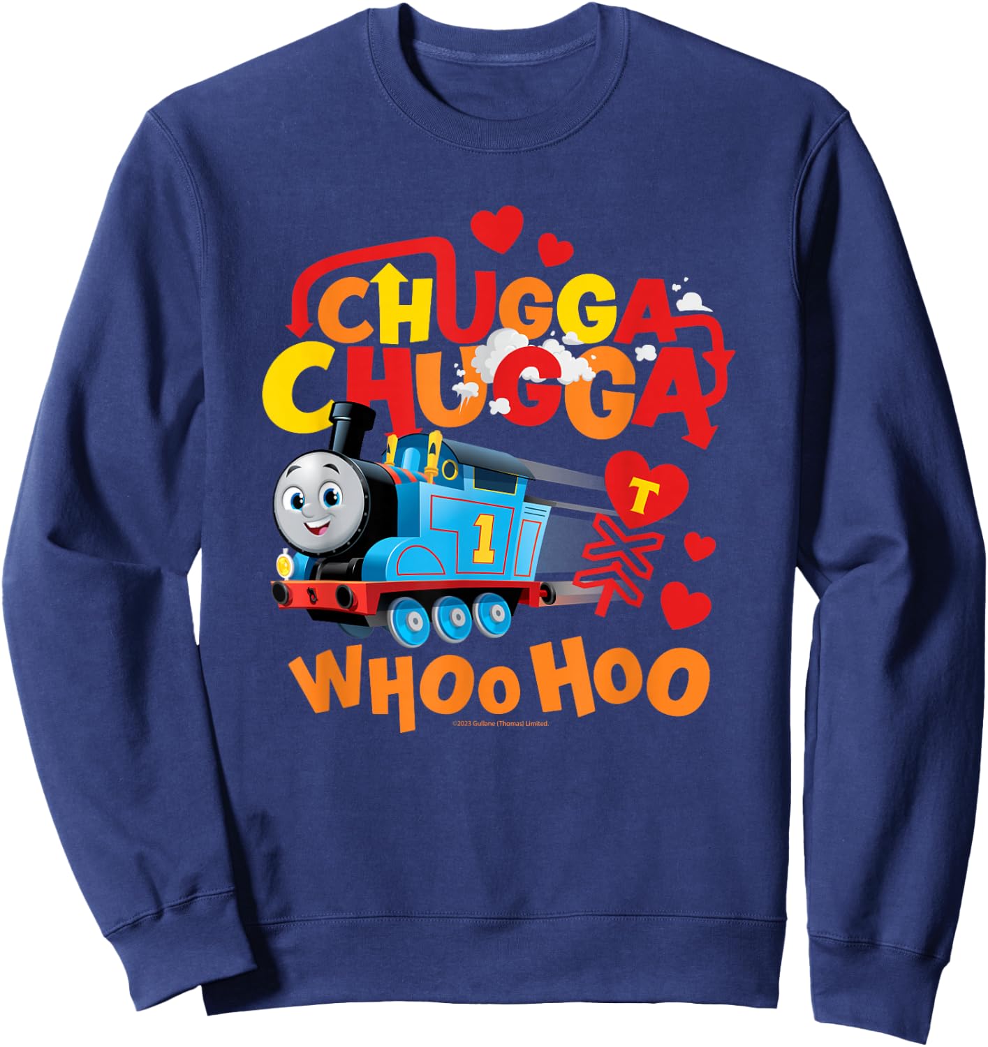 Thomas & Friends Chugga Chugga Thomas & Hearts Sweatshirt - Sweatshirt | Navy