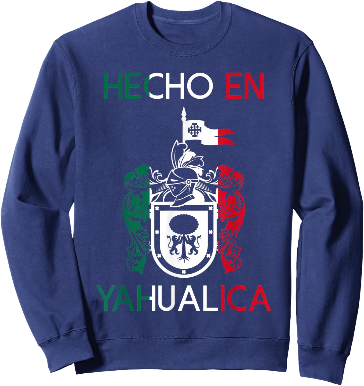 Yahualica Jalisco Estado De Mexico Escudo Eagle Aguila Sweatshirt - Sweatshirt | Navy