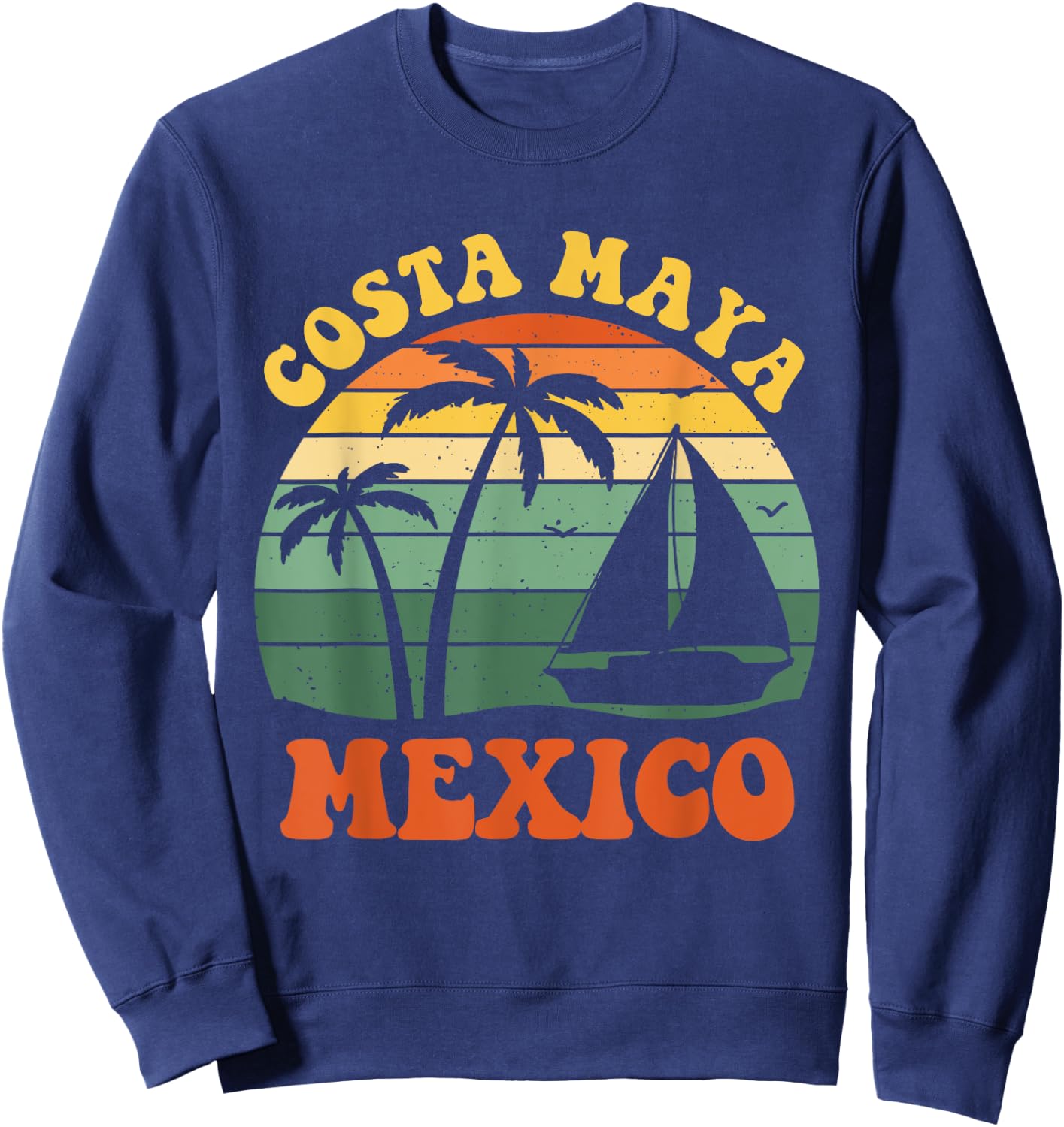 Costa Maya Mexico Sunset Matching Family Vacation Sweatshirt - Sweatshirt | Navy