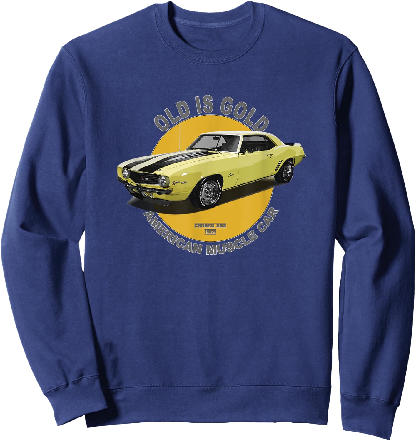 Z28 American Muscle Car 60s 70s Old is Gold Sweatshirt - Sweatshirt | Navy