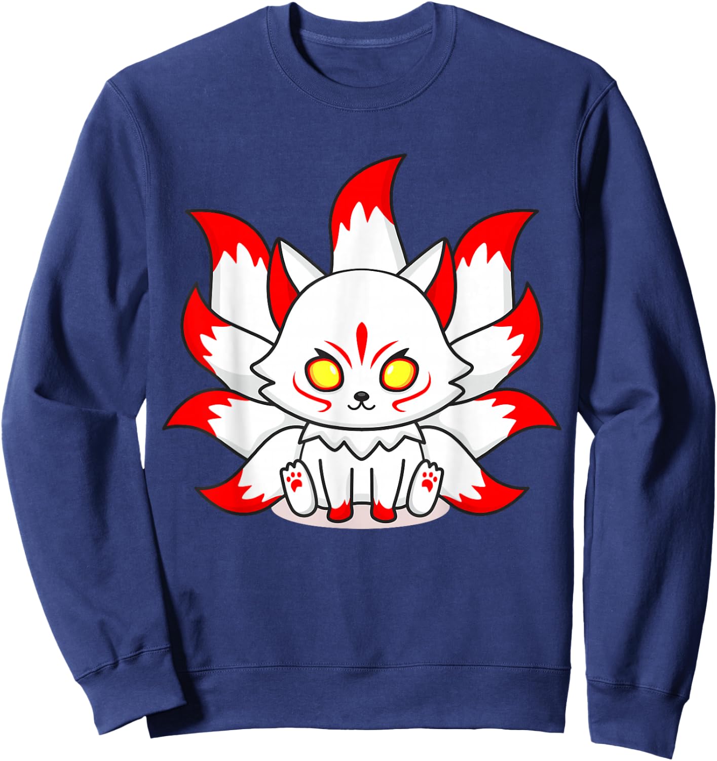 Kitsune Mask Nine-Tailed Fox Esport Logo Sweatshirt - Sweatshirt | Navy