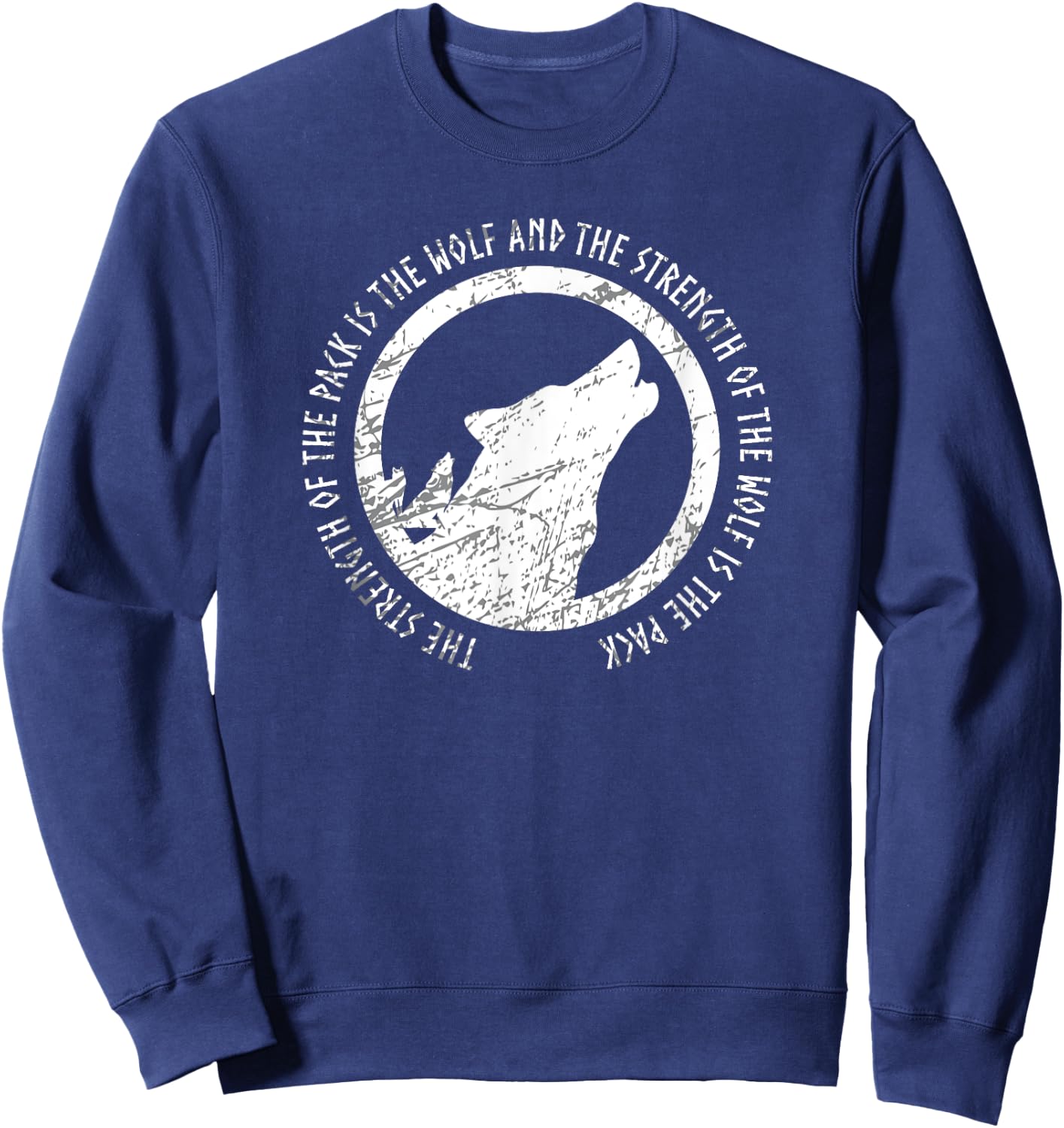 The Strength of the Pack is the Wolf Kindred Wolf Pack Squad Sweatshirt - Sweatshirt | Navy