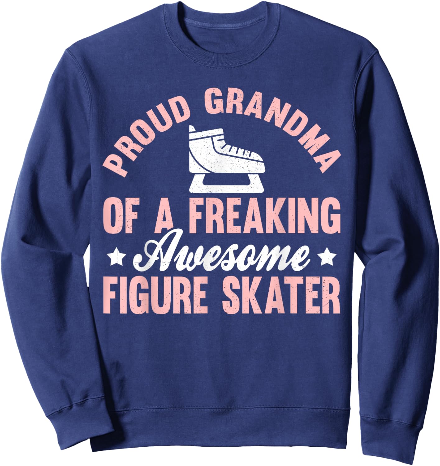 Figure Skater Ice Skate Figure Skating Grandma Sweatshirt - Sweatshirt | Navy