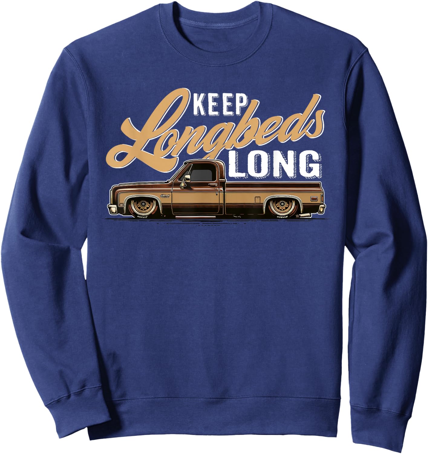 Squarebody Longbed Classic Square body C10 Vintage truck Sweatshirt - Sweatshirt | Navy