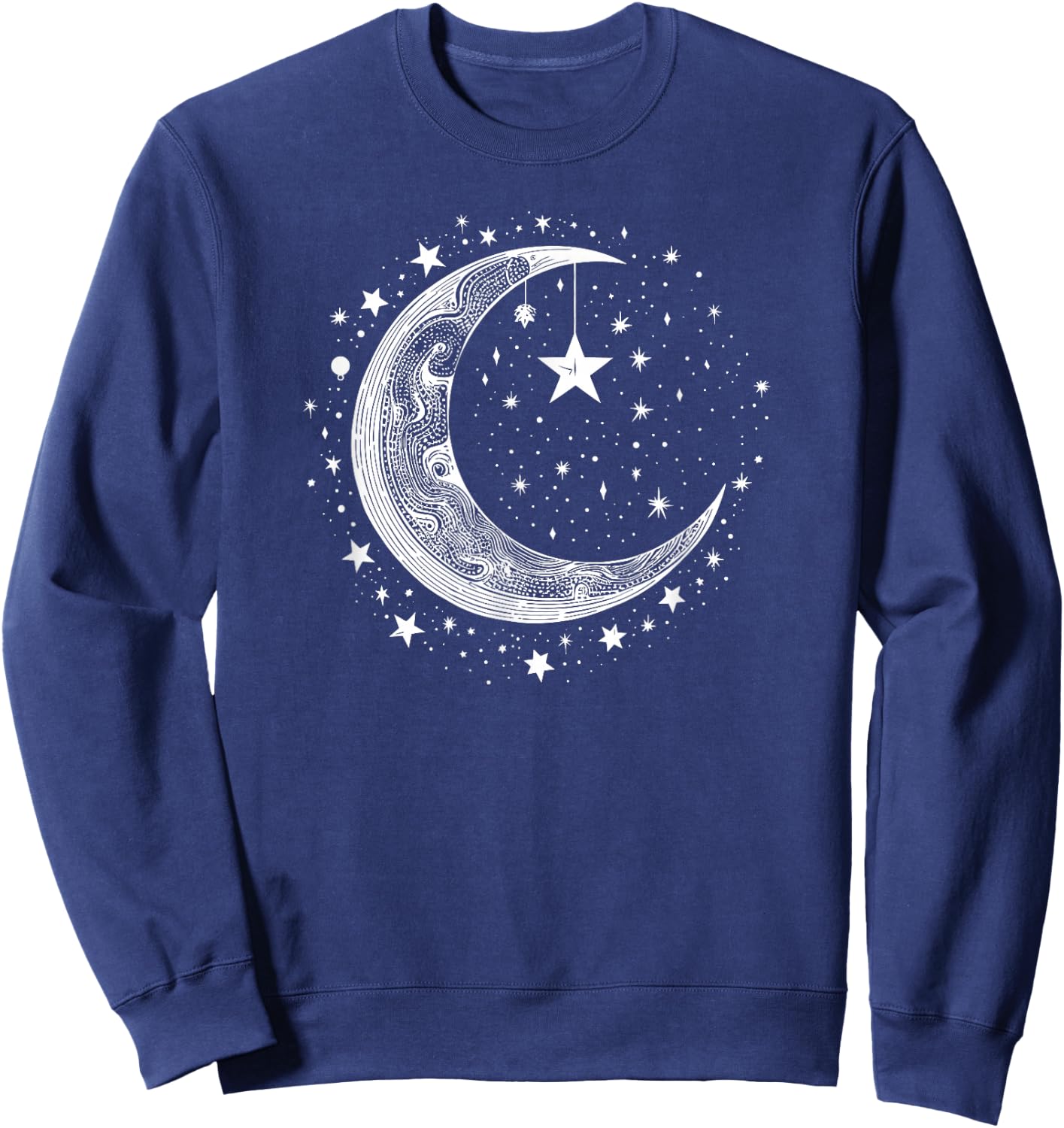Galaxy Night Sky Moon Lunar Stars Love Sweatshirt - Sweatshirt | Navy