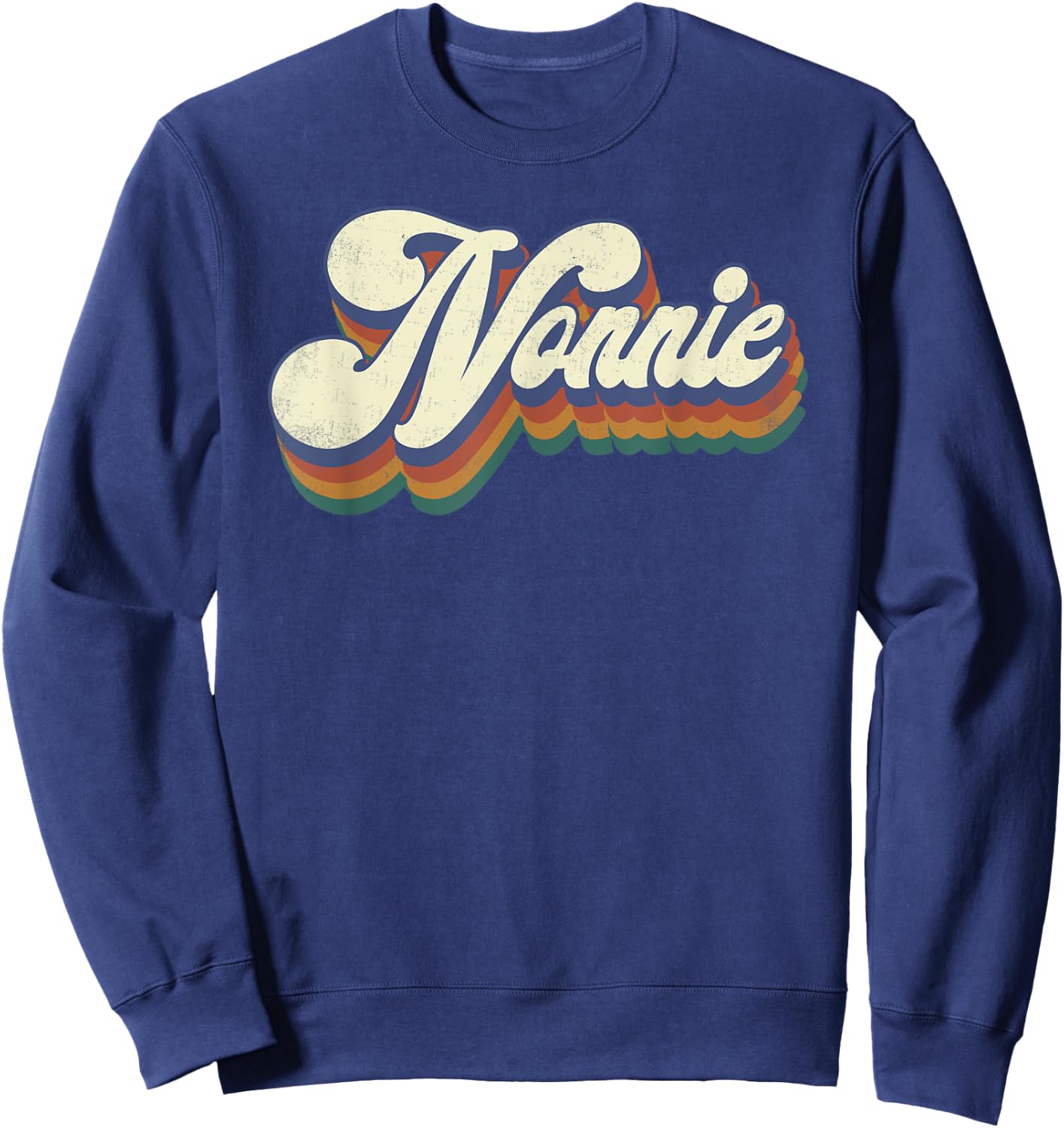 Nonnie Gifts For Grandma Retro Vintage Mother's Day Nonnie Sweatshirt - Sweatshirt | Navy