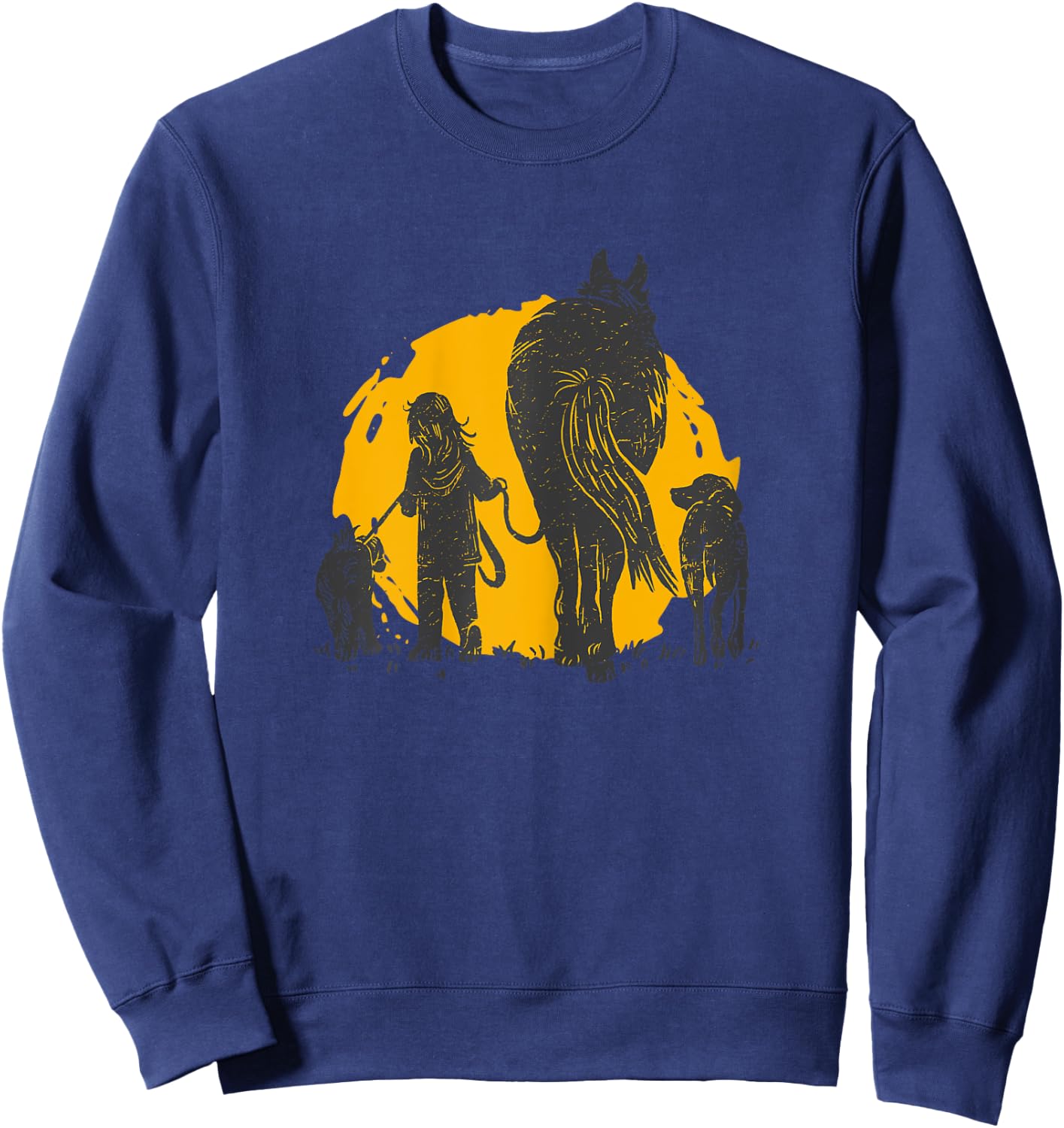 Horseback Riding Equestrian Horse Girl Sweatshirt - Sweatshirt | Navy