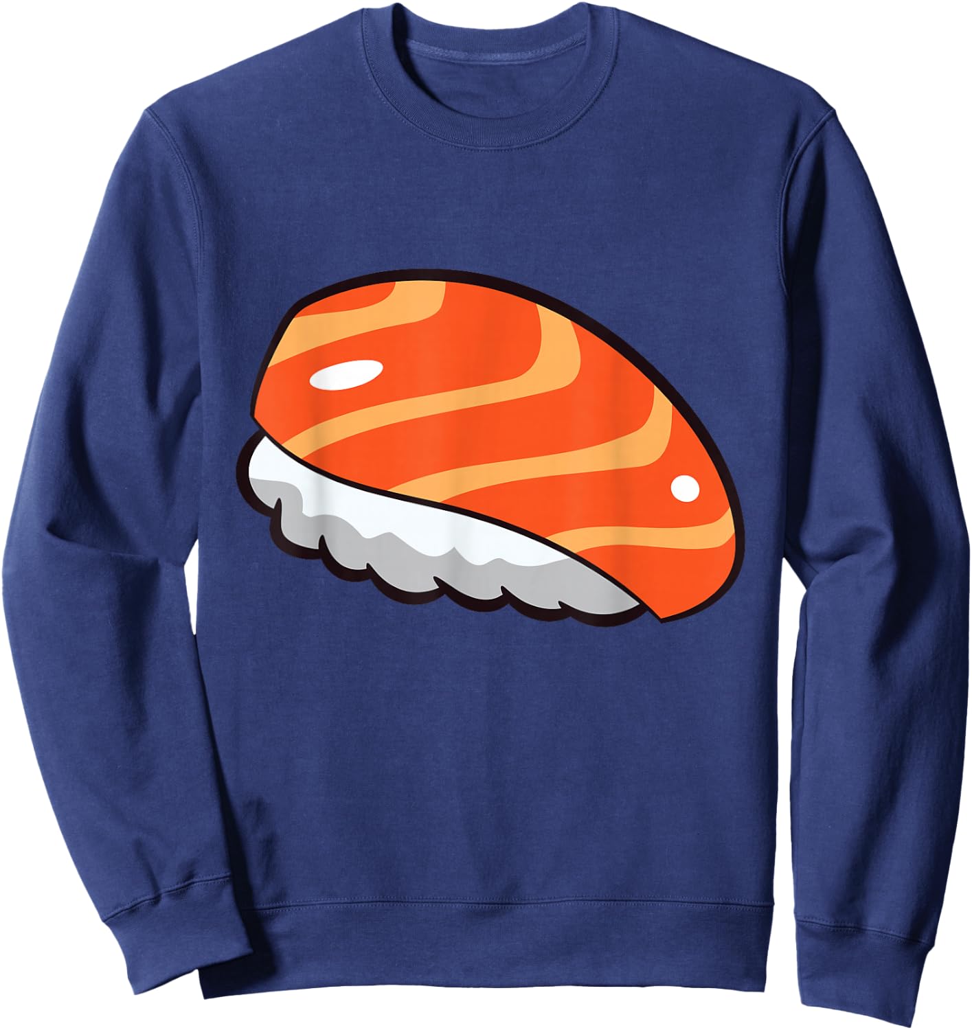 Kawaii Nigiri Sushi Funny Sushi Costume Cute Salmon Sushi Sweatshirt - Sweatshirt | Navy