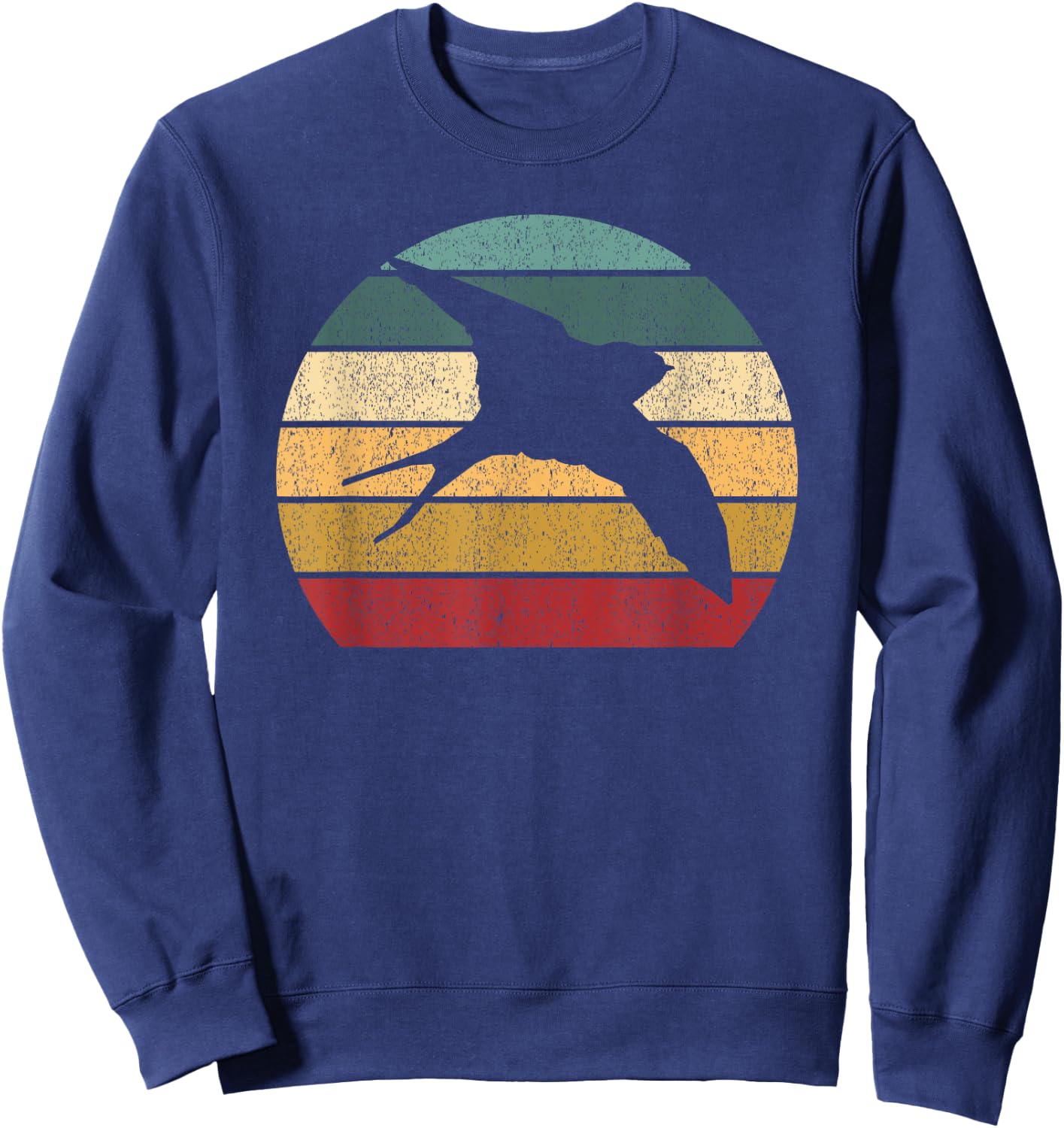 Retro Barn Swallow Bird Sweatshirt - Sweatshirt | Navy