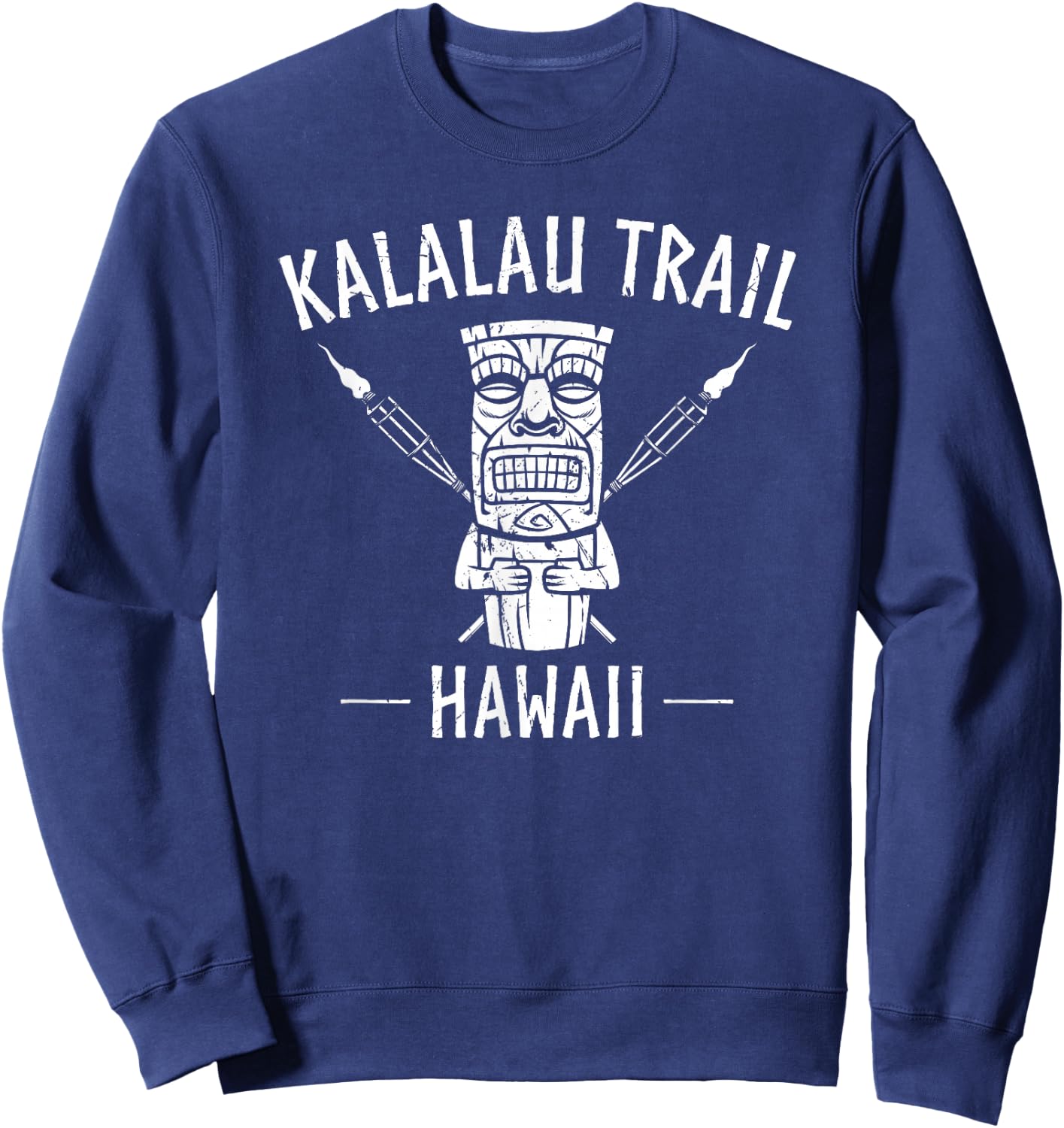 Kalalau Trail Hawaii Hawaiian Hiking Napali Coast Vacation Sweatshirt - Sweatshirt | Navy