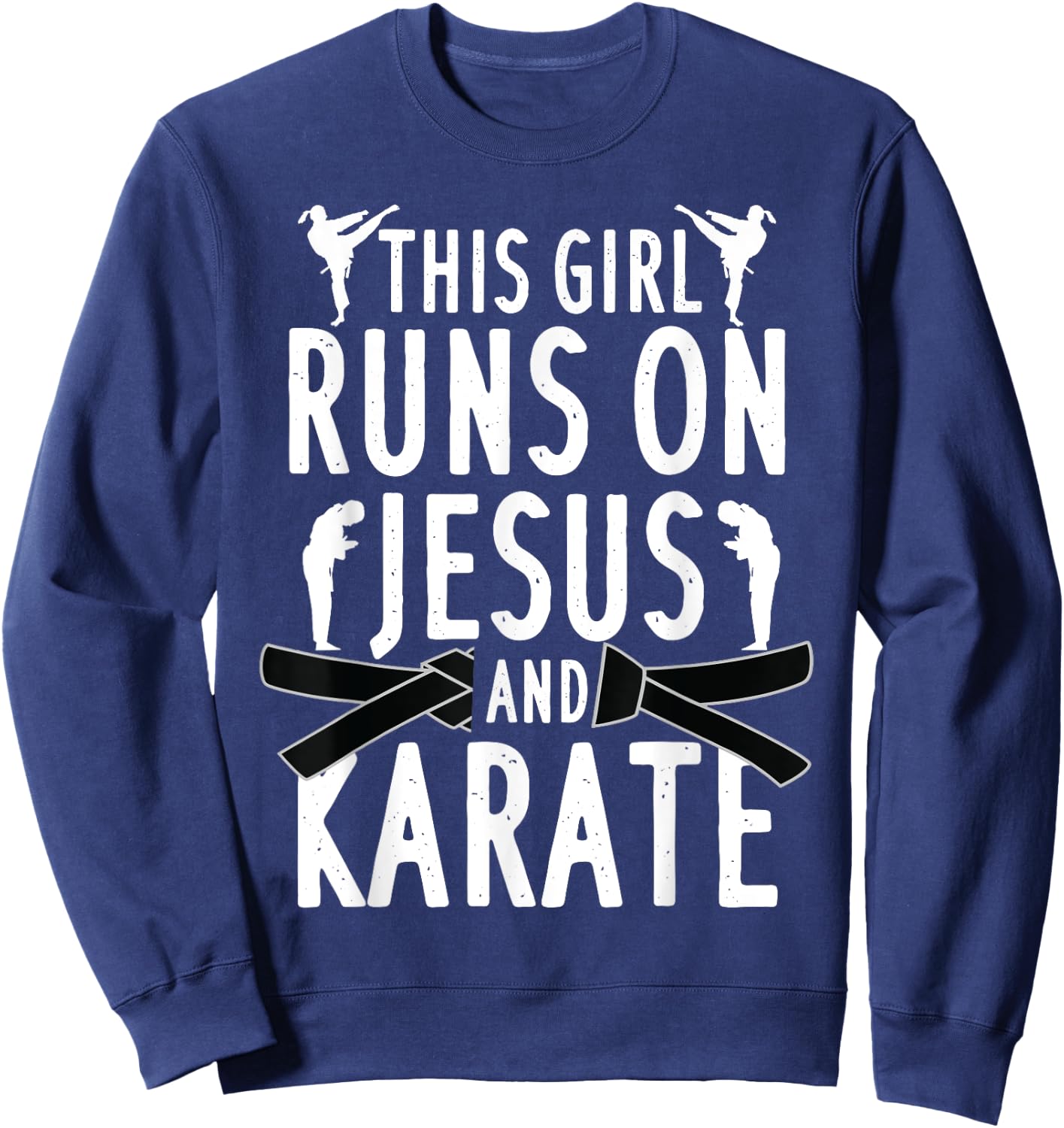 Funny Karate Design Girls Karate Martial Art Lover Sweatshirt - Sweatshirt | Navy
