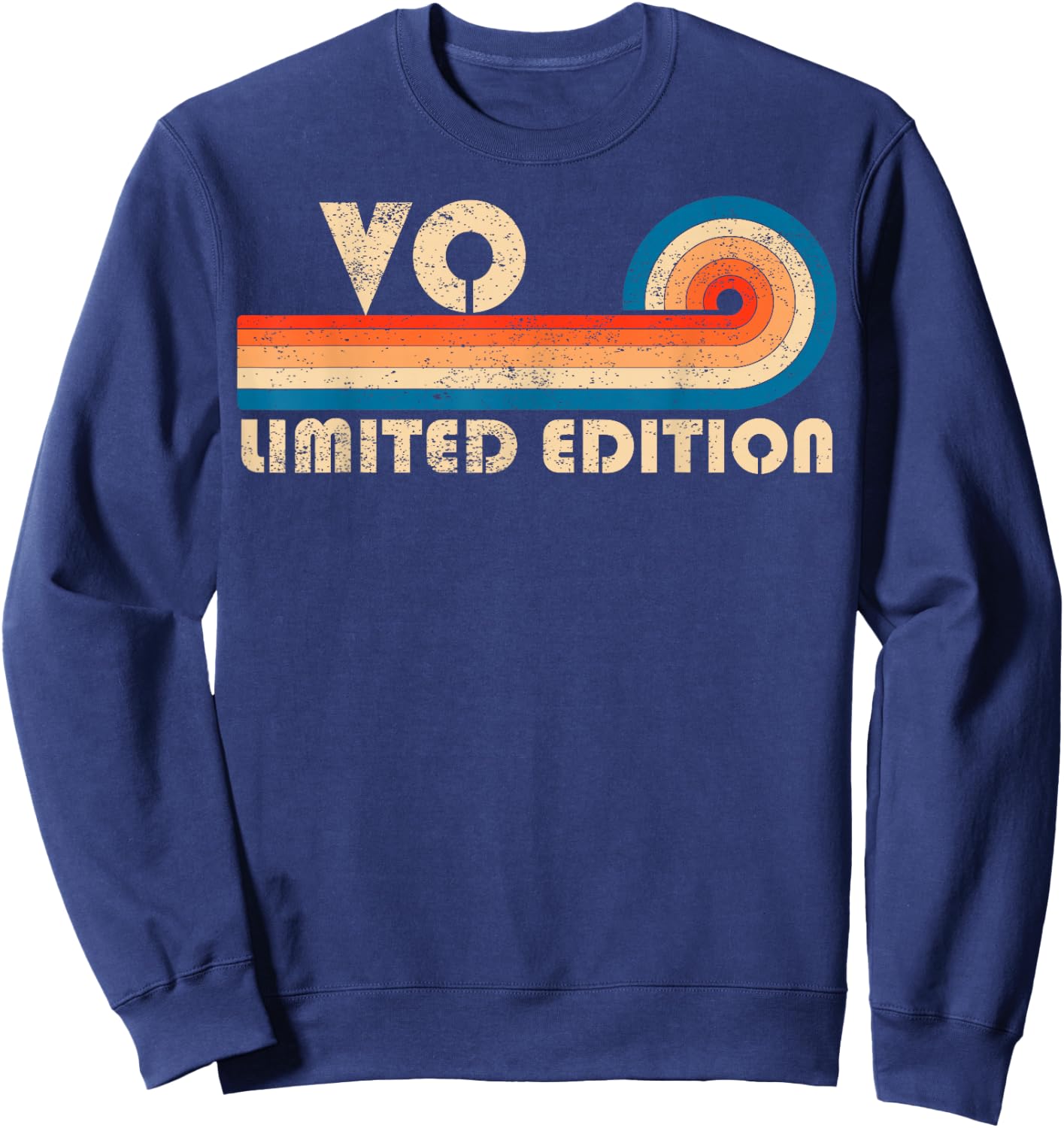 VO Surname Retro Vintage 80s 90s Birthday Reunion Sweatshirt - Sweatshirt | Navy