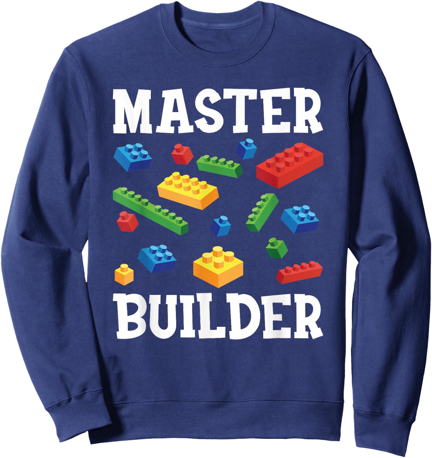 Master Builder Kids Block Building Brick Builder Sweatshirt - Sweatshirt | Navy