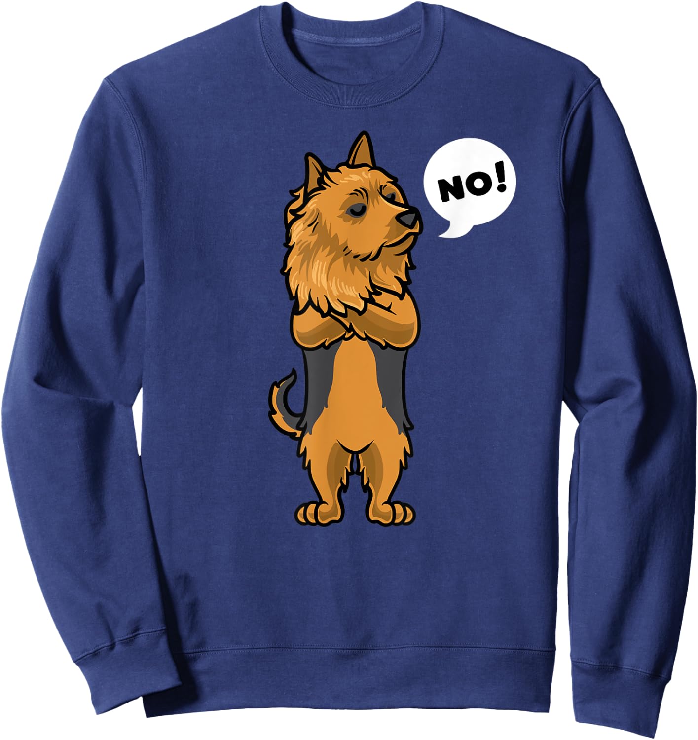 Stubborn Australian Terrier Dog Sweatshirt - Sweatshirt | Navy
