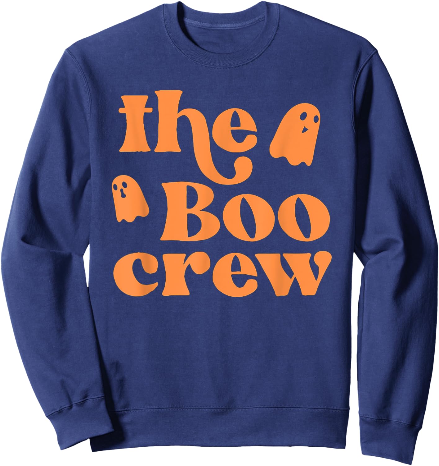 The Boo Crew in orange Halloween Sweatshirt - Sweatshirt | Navy