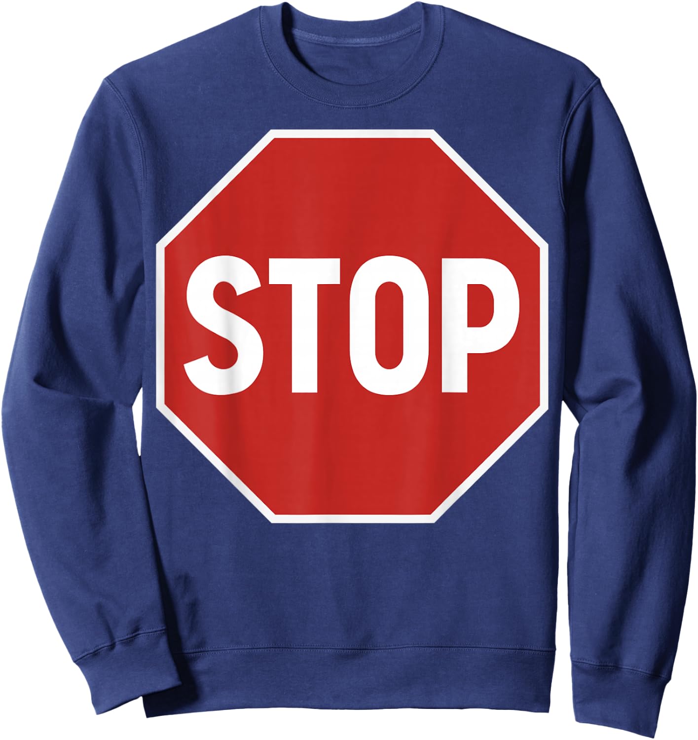 Stop Sign Costume Novelty Road Signs Halloween Outfit Sweatshirt - Sweatshirt | Navy