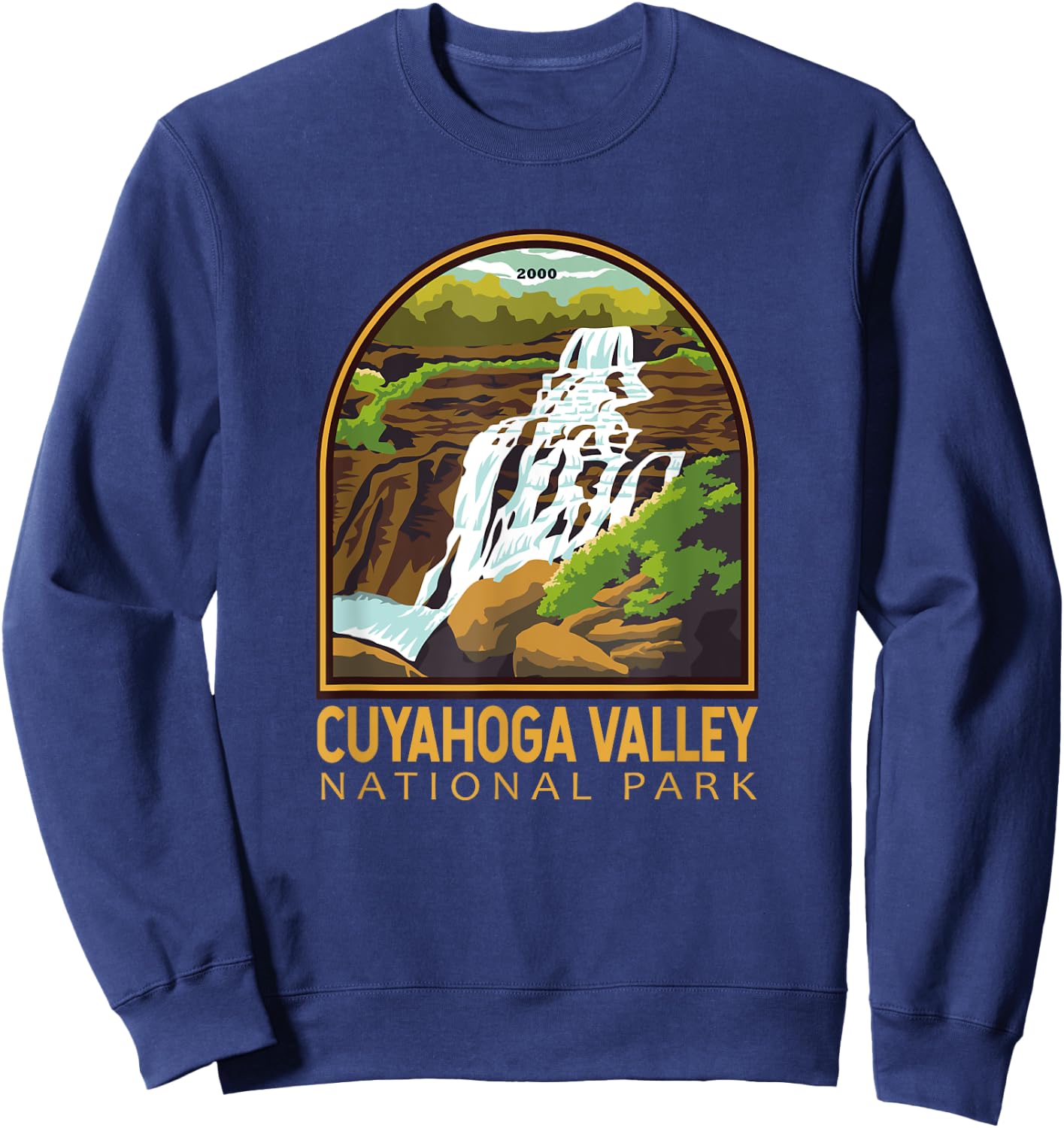 Cuyahoga Valley National Park Vintage Emblem Sweatshirt - Sweatshirt | Navy