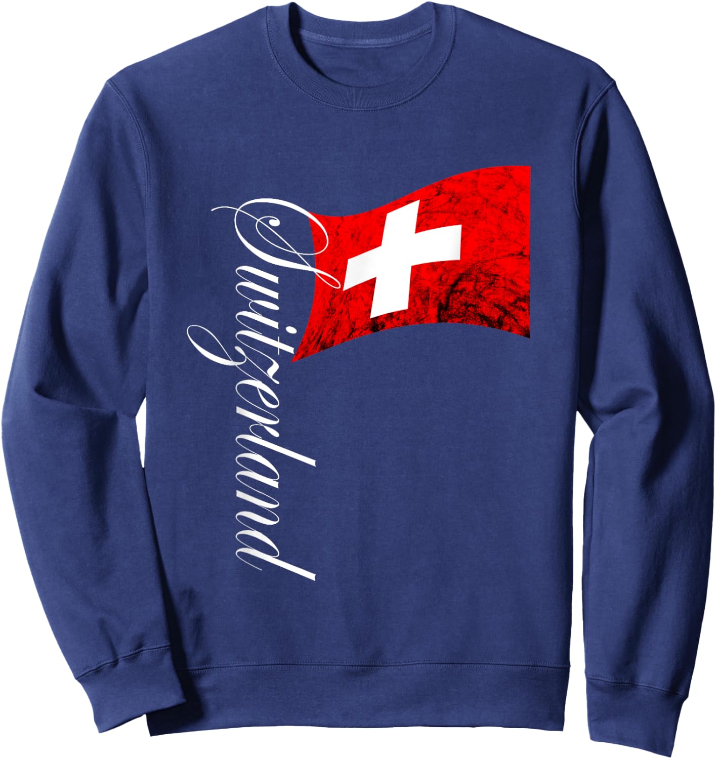Switzerland Flag Swiss Pride Vintage Swiss Flag Schweiz Sweatshirt - Sweatshirt | Navy