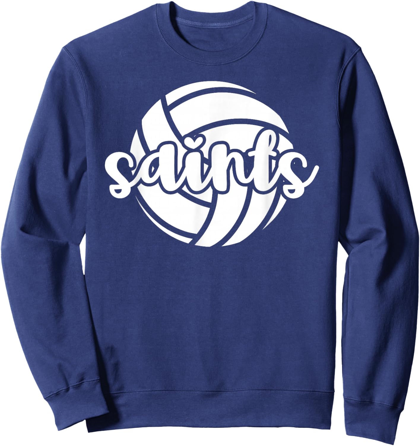 Saints Volleyball Team Mascot School Spirit Game Night Sweatshirt - Sweatshirt | Navy