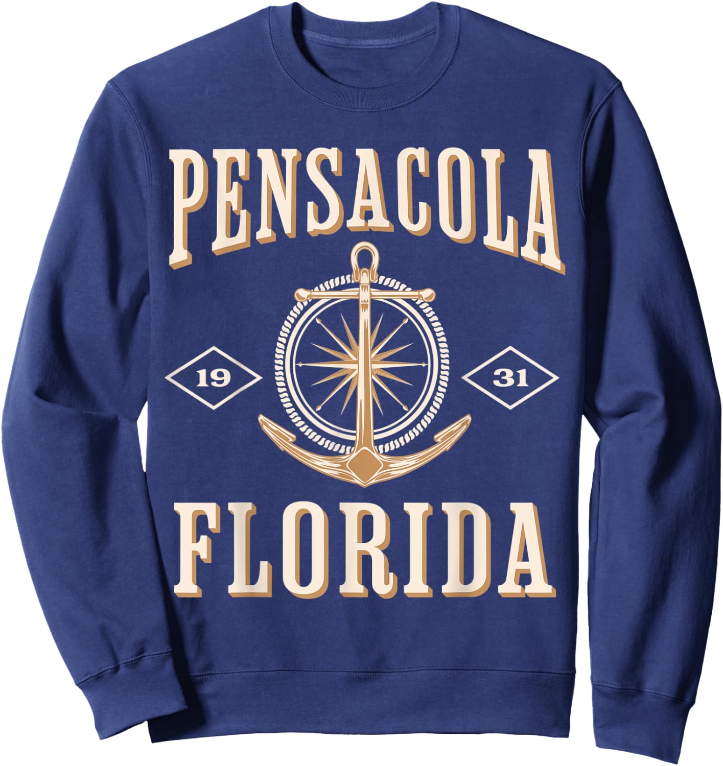 Pensacola Florida Beach Summer Vacation Women Kids Sweatshirt - Sweatshirt | Navy