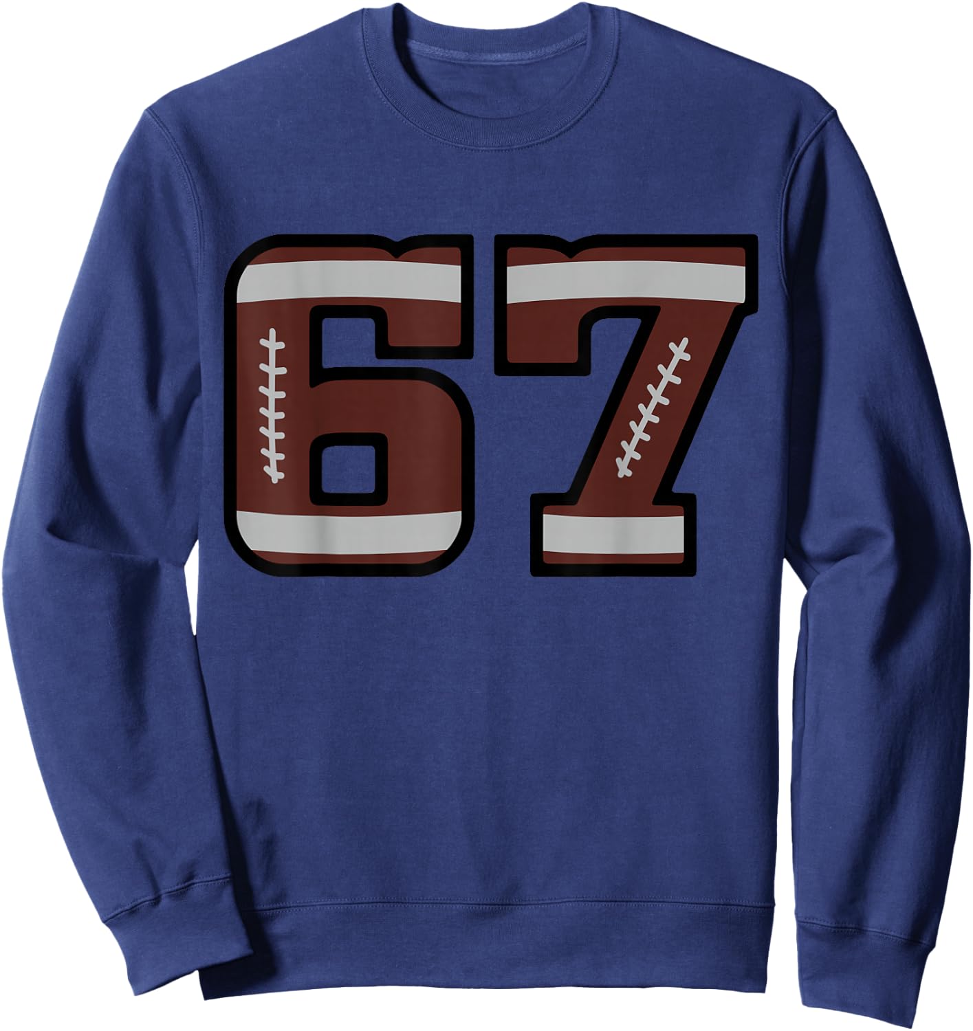 Football Number #67 Sweatshirt - Sweatshirt | Navy